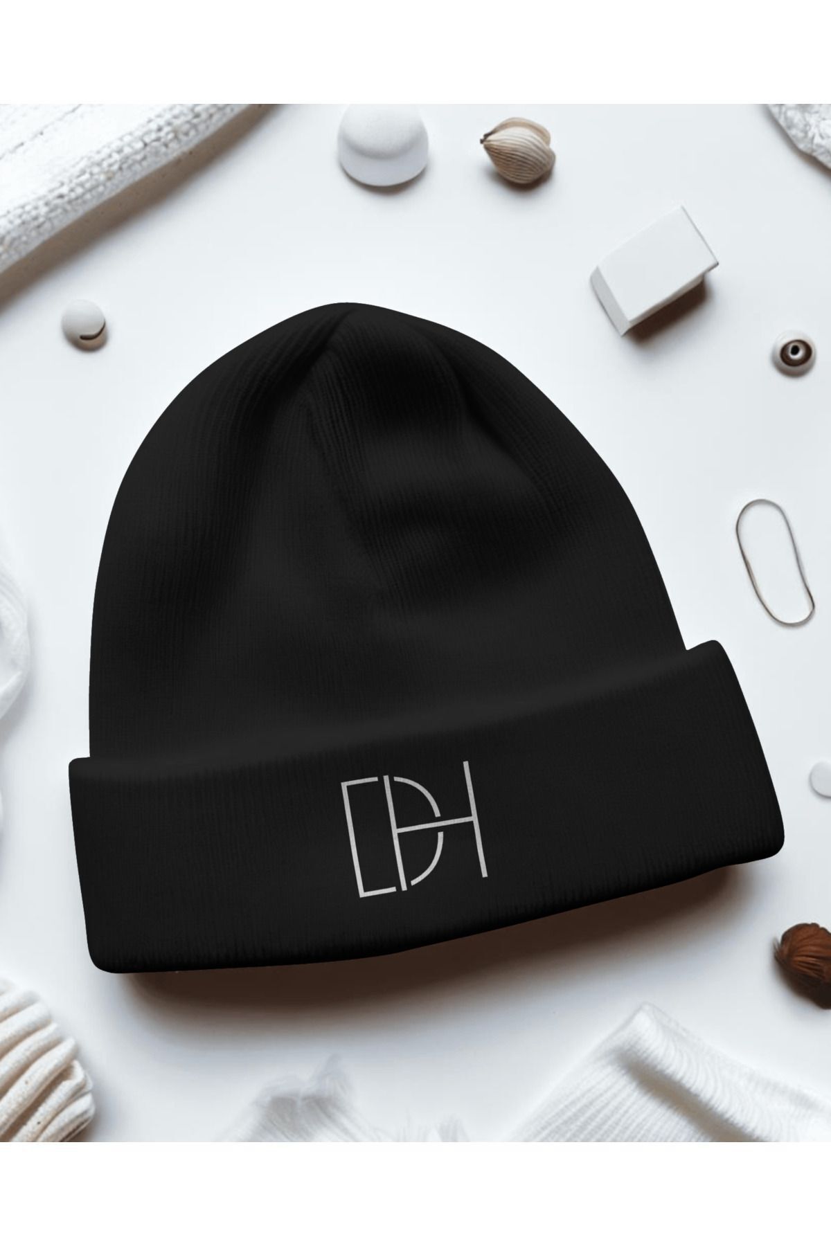 Dipha Wear Siyah Nakışlı Bere
