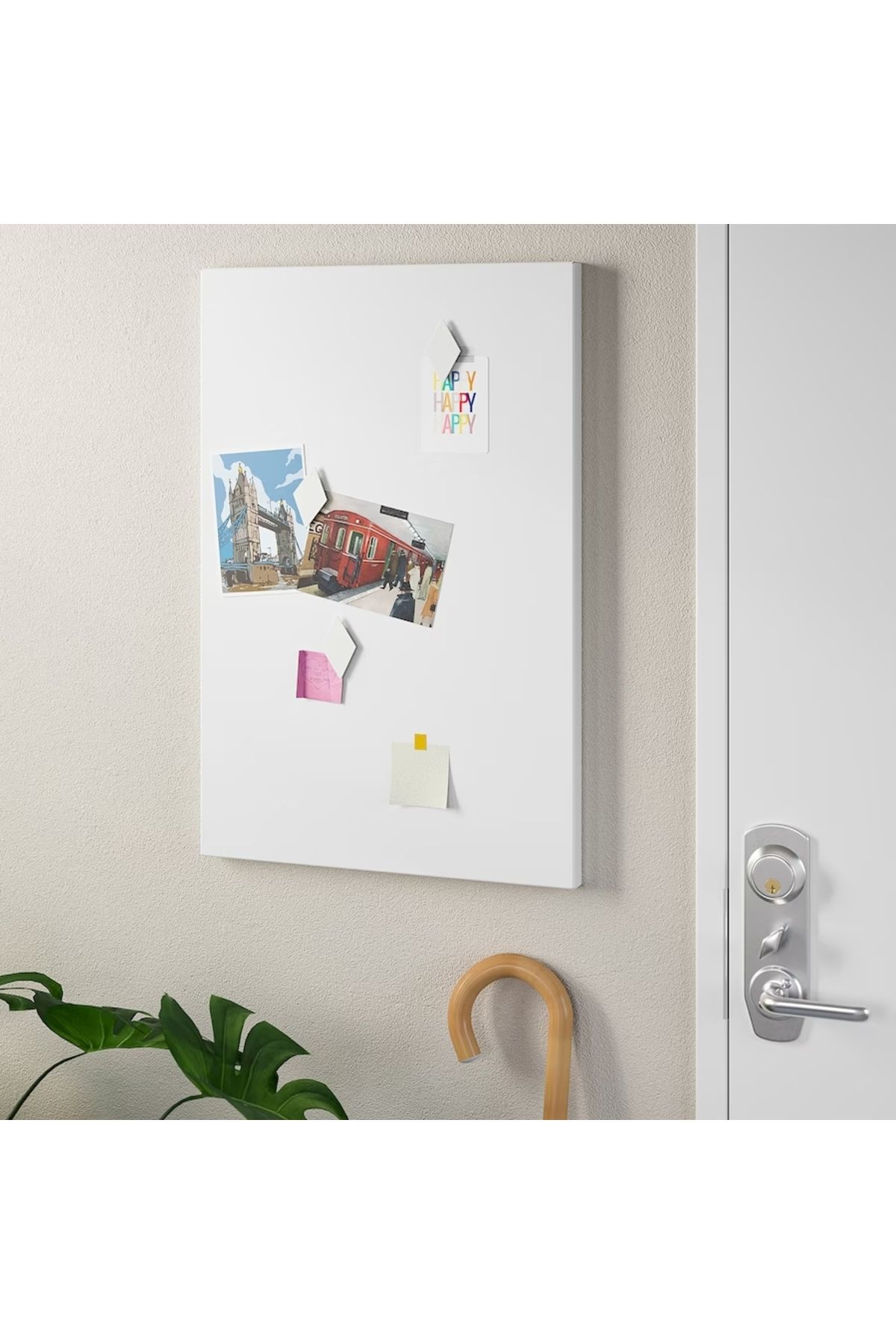Dünya Magnet-White Magnet Decorative Magnet Board - 30x70 Cm, Metal 2