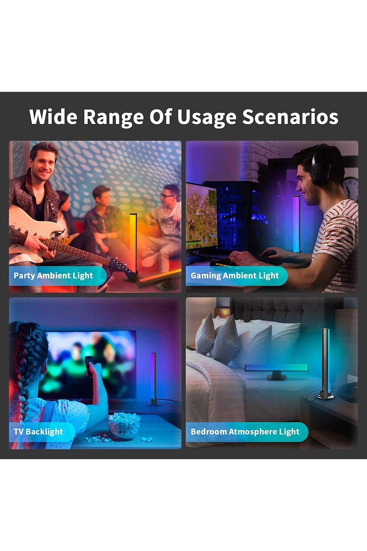 MtReal-Smart RGB LED Light Bars Night Light with Bluetooth APP Control Music Rhythm Lights Backlight for... 7