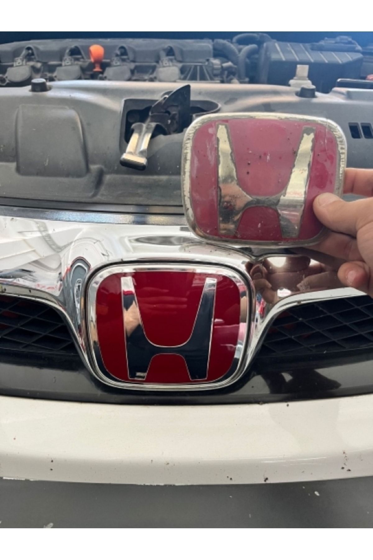 TAN OTO GARAGE HONDA CİVİC FD6 2006-2012 ÖN PANJUR KIRMIZI LOGO