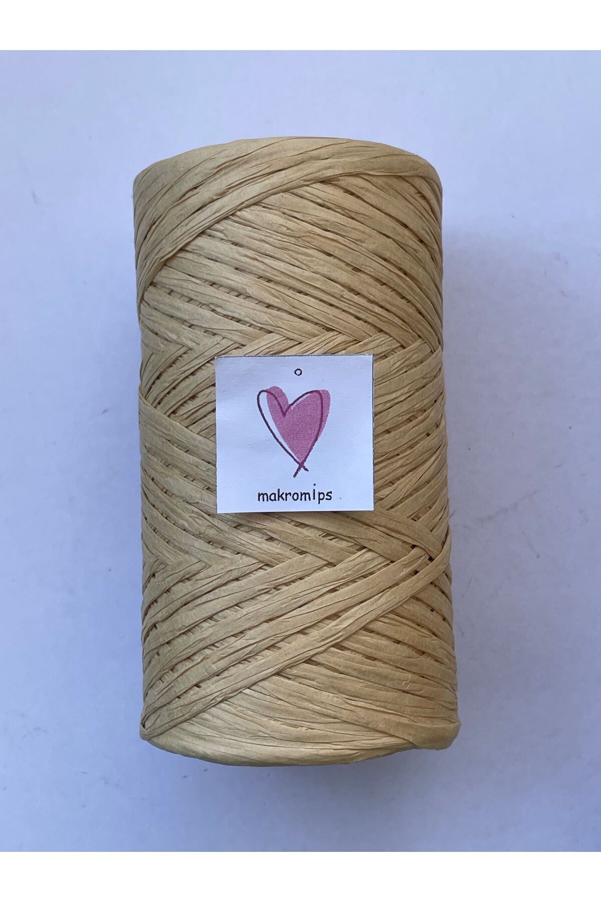 Makromİps YUMUŞAK RAFYA İP 100 gr KAĞIT NATURA DOĞAL RAFFİA AYNA ŞAPKA ...
