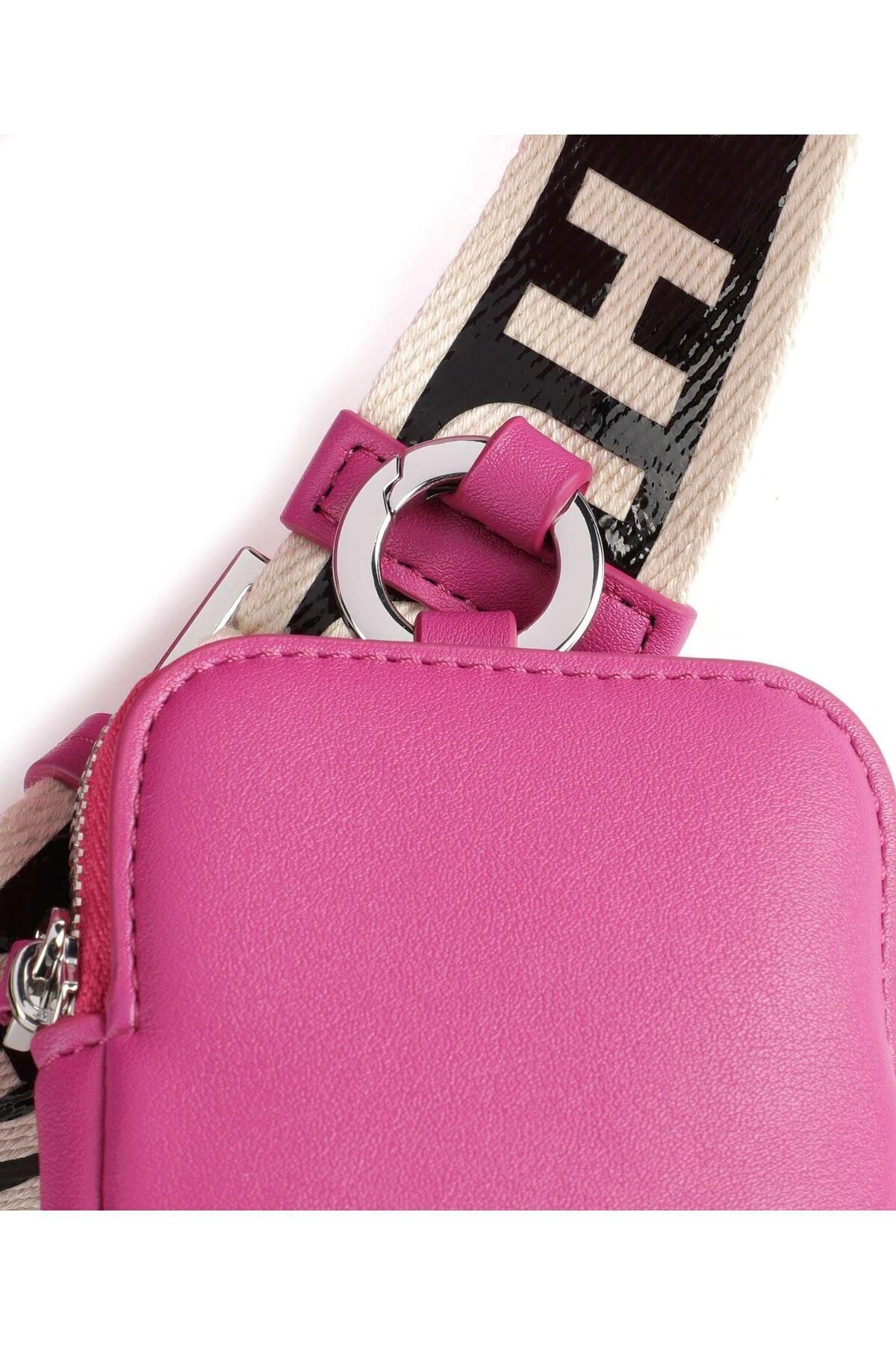 HUGO-Fuchsia Shoulder Bag with Women Brand Embossed Adjustable Strap50513112-652 5