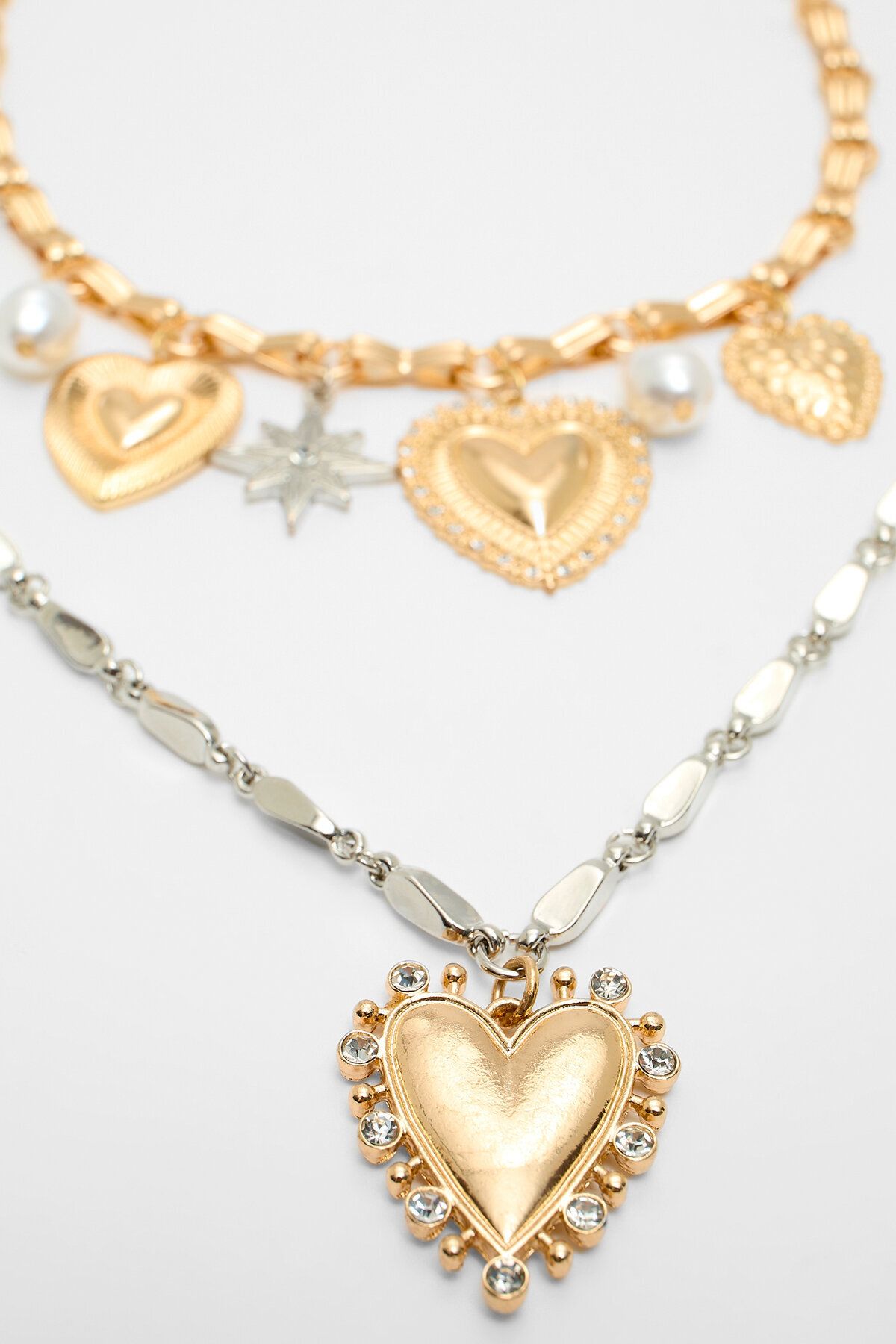Stradivarius-Set of 2 Multi-Heart Necklaces 4