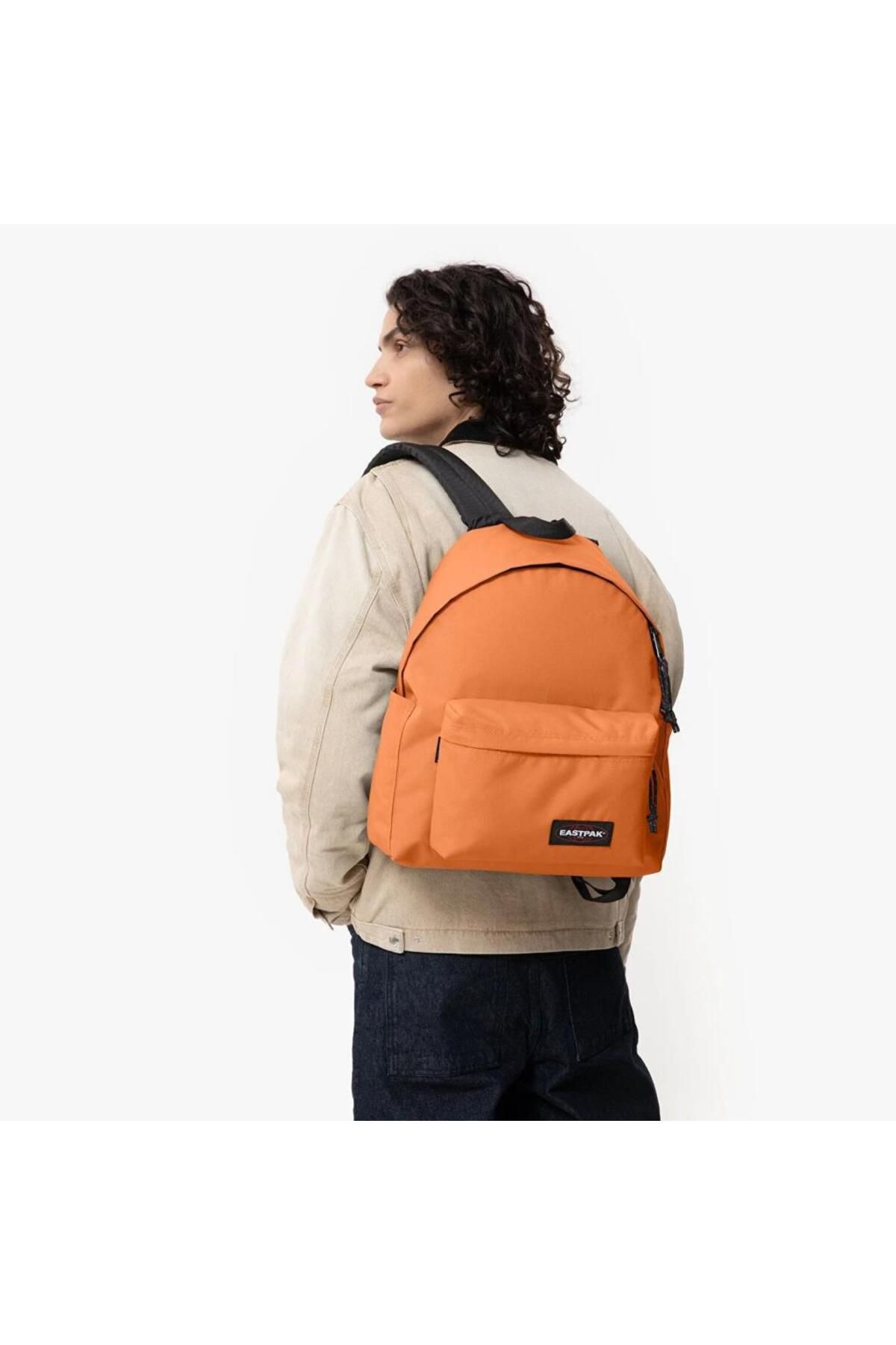 کیف مدرسه نارنجی مردانه و زنانه کوله پشتی روز پاک لپ تاپ چشم 0O3 Eastpak