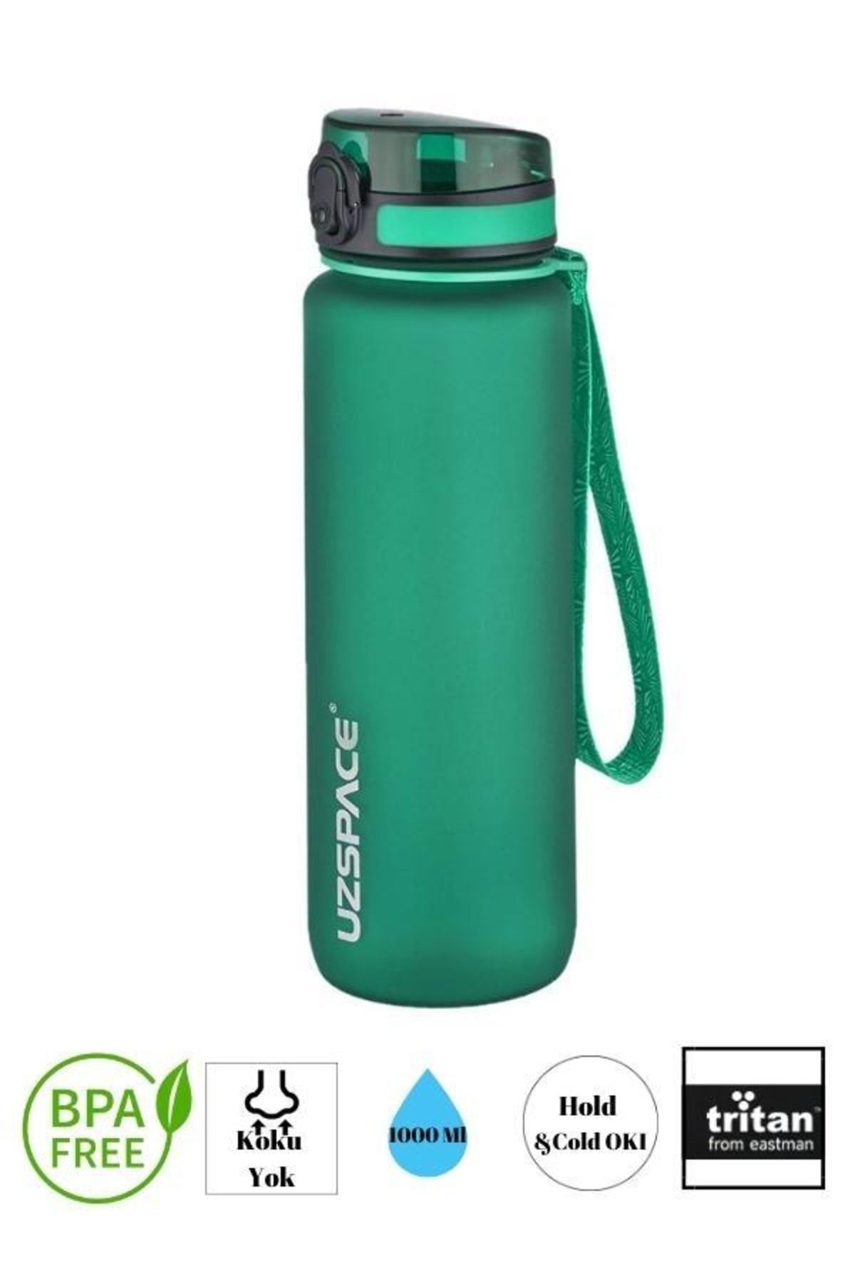 قمقمه و فلاسک سبز جریان آب Tritan Uzspace 1000 میل Vagonlife