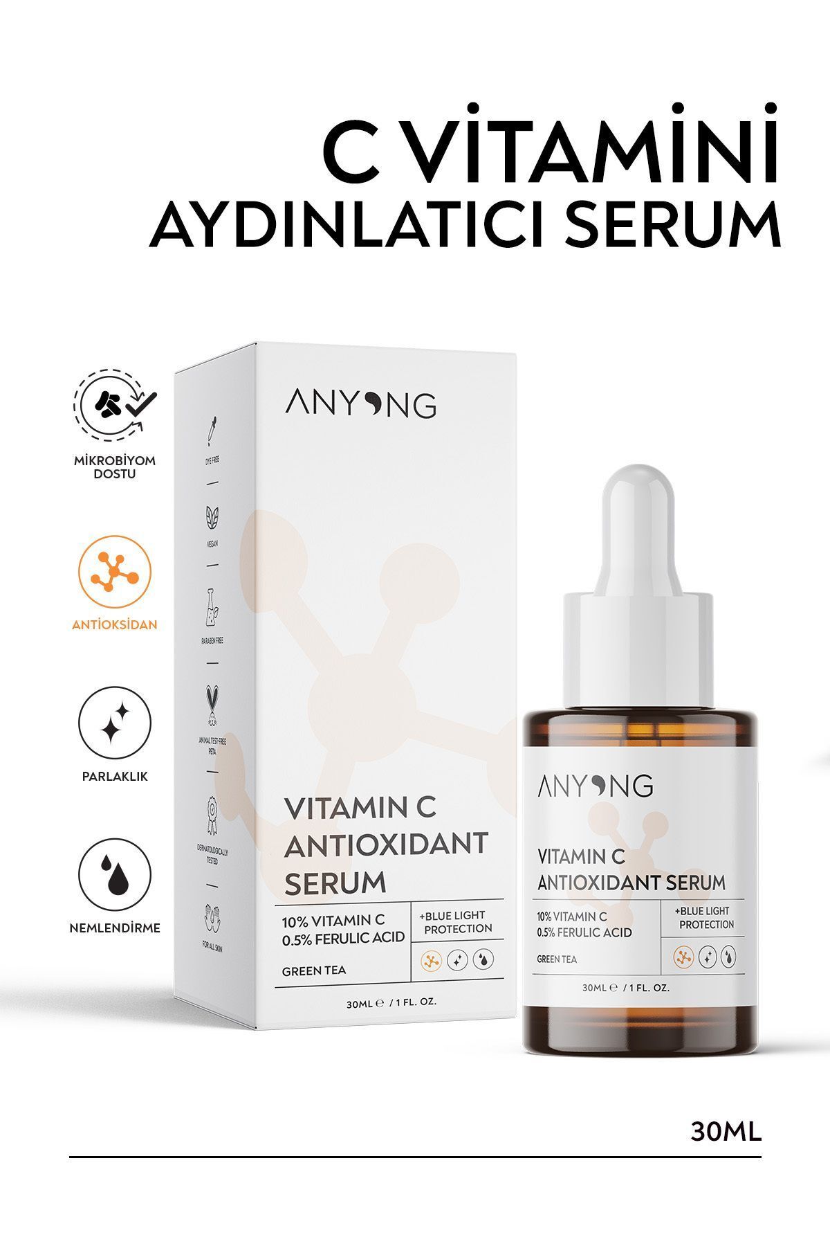 Anyong-Vitamin C Brightening and Tone Equalizing Serum 30 ml / 10% Vitamin C & 0.5% Ferulic Acid 1