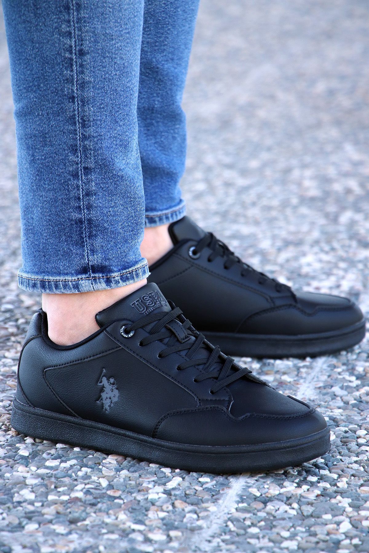Us polo assn black shoes hot sale