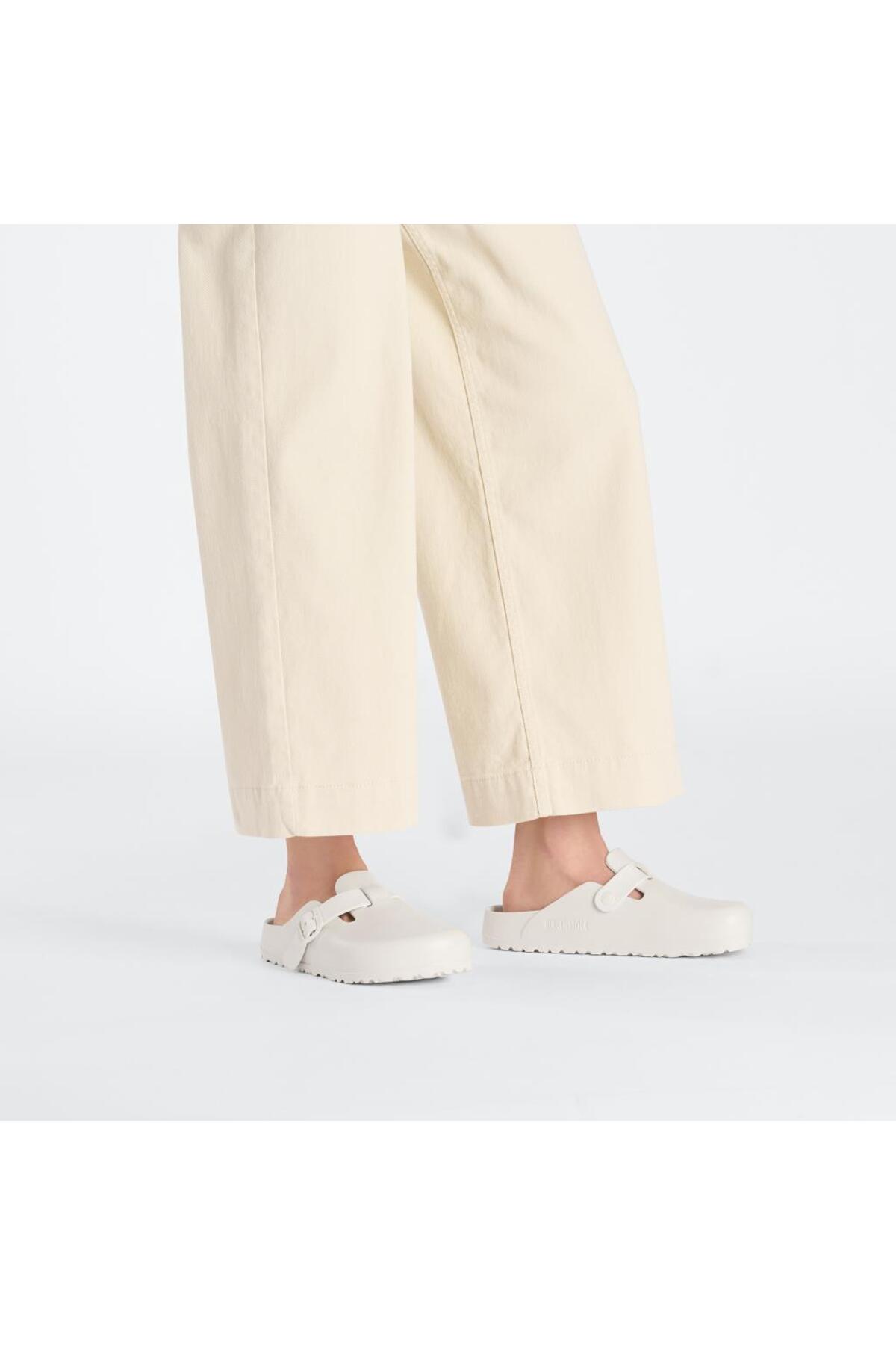 دمپایی بیرکن استاک زنانه پارچه بژ  راسته      لباس خانگی | Birkenstock ZNNPBC2850 DE - تصویر 4