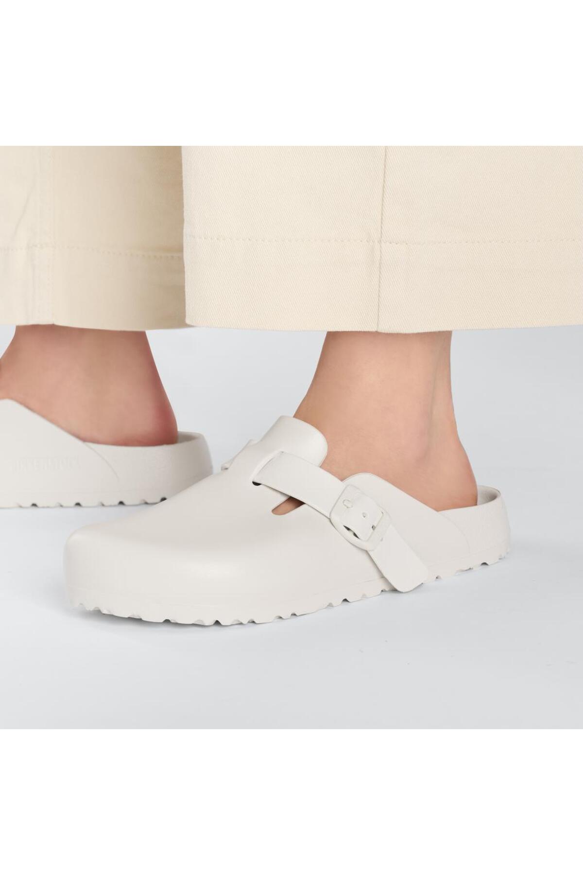 دمپایی بیرکن استاک زنانه پارچه بژ  راسته      لباس خانگی | Birkenstock ZNNPBC2850 DE - تصویر 3