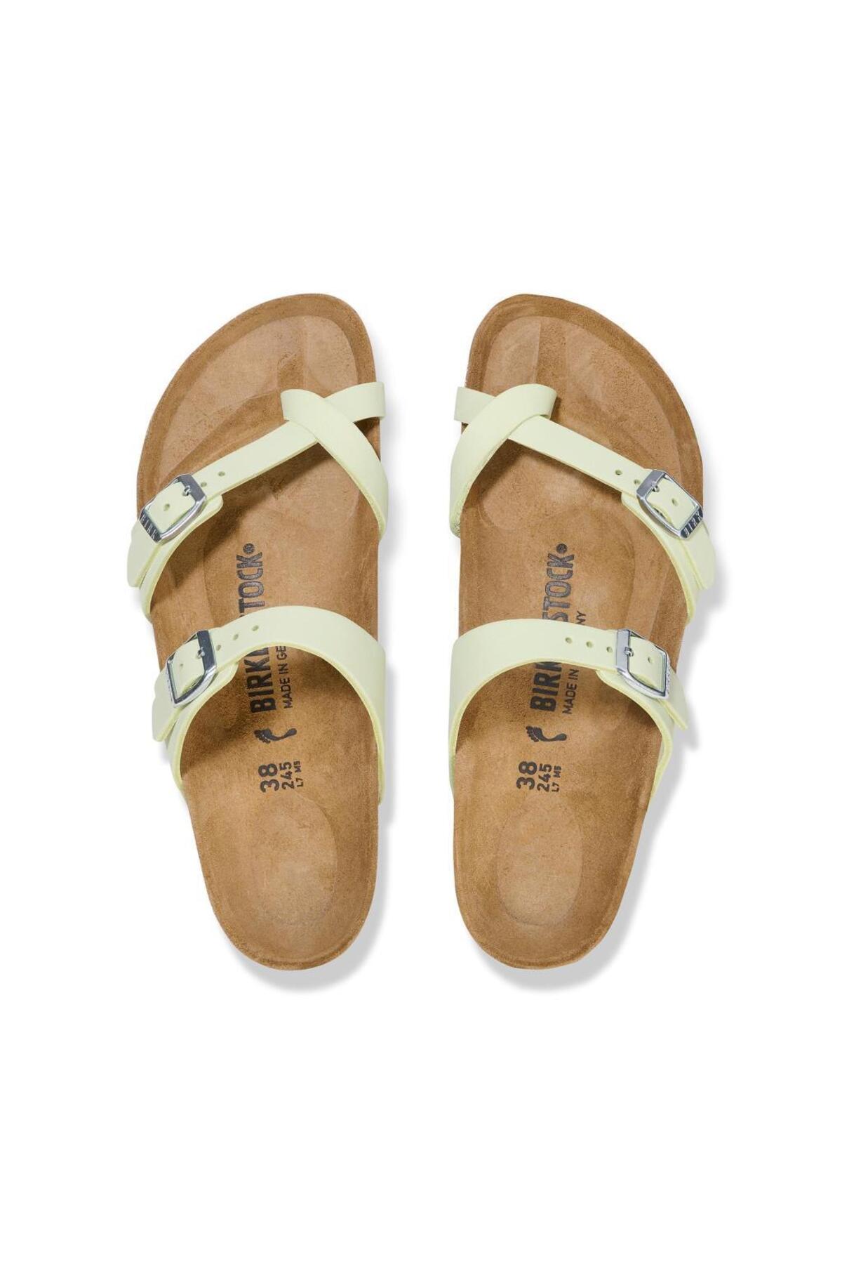 دمپایی بیرکن استاک زنانه پارچه زرد  راسته      Beachwear | Birkenstock ZNNPBC2846 - تصویر 2