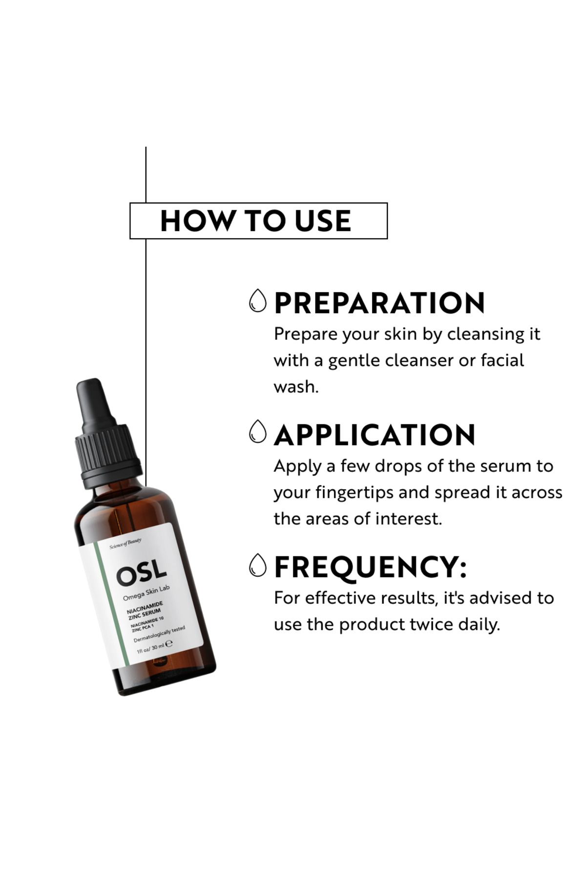 OSL Omega Skin Lab-OSL-Niacinamid-Zink-Serum – für poröse und fettige Haut mit 10 % Niacinamid und 1 % Zink 5