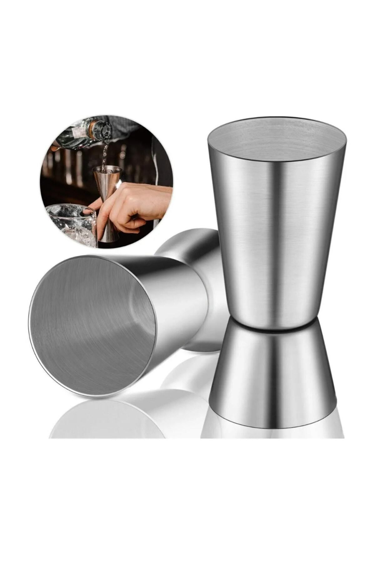 adin tasarım-Bar Spoon with Mallet + Jigger 1.5/3 Cl Cocktail Scale Bartender Bar Set Cocktail Mixing Spoon 4