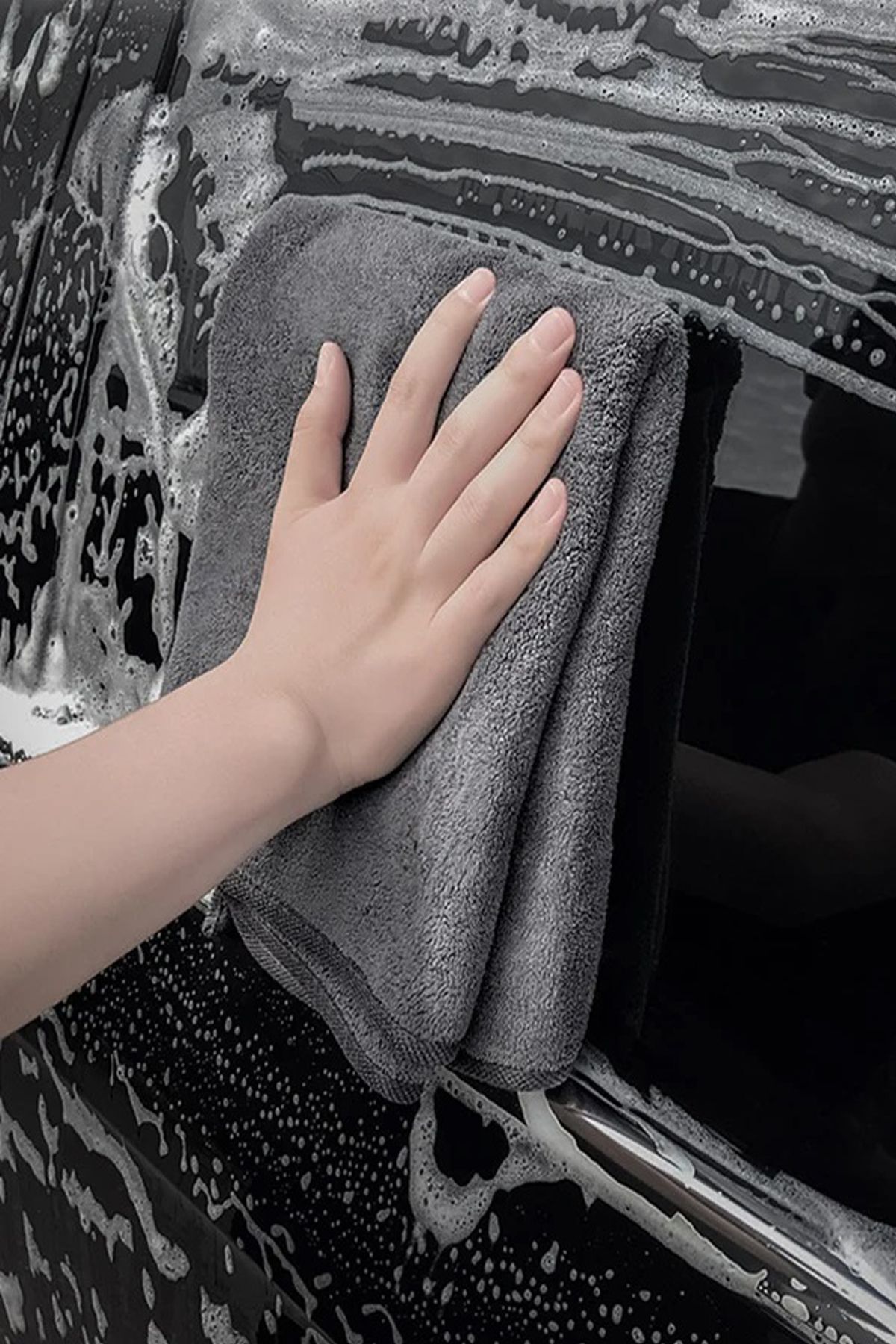 KYLE XM Mikrofiber Oto Kurulama Bezi 70x50 Büyük Boy İz Bırakmaz Cam Temizlik Bezi