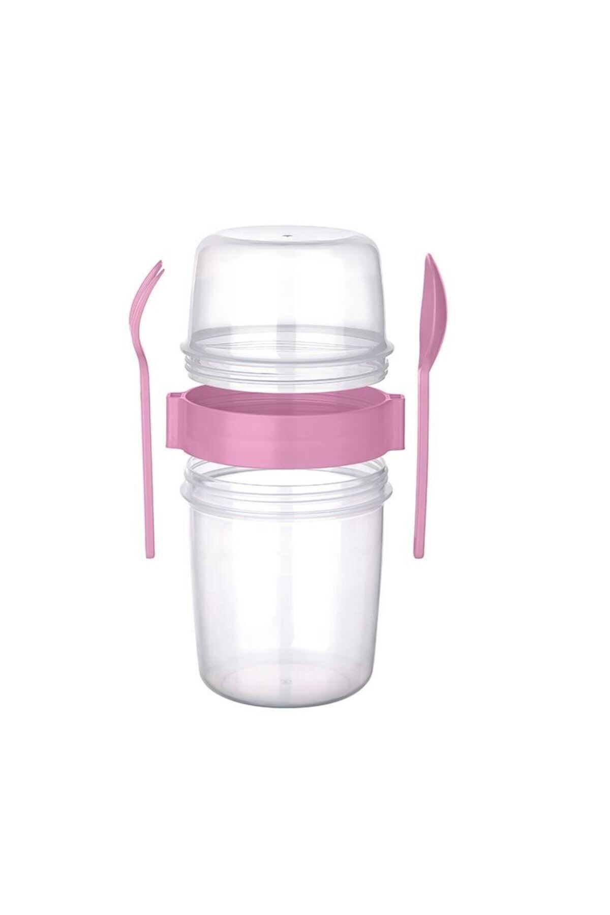 ARMESE-Food and Yogurt Storage Muesli Container - Large Size 1100 ml, Snack, with Spoon and Fork 1