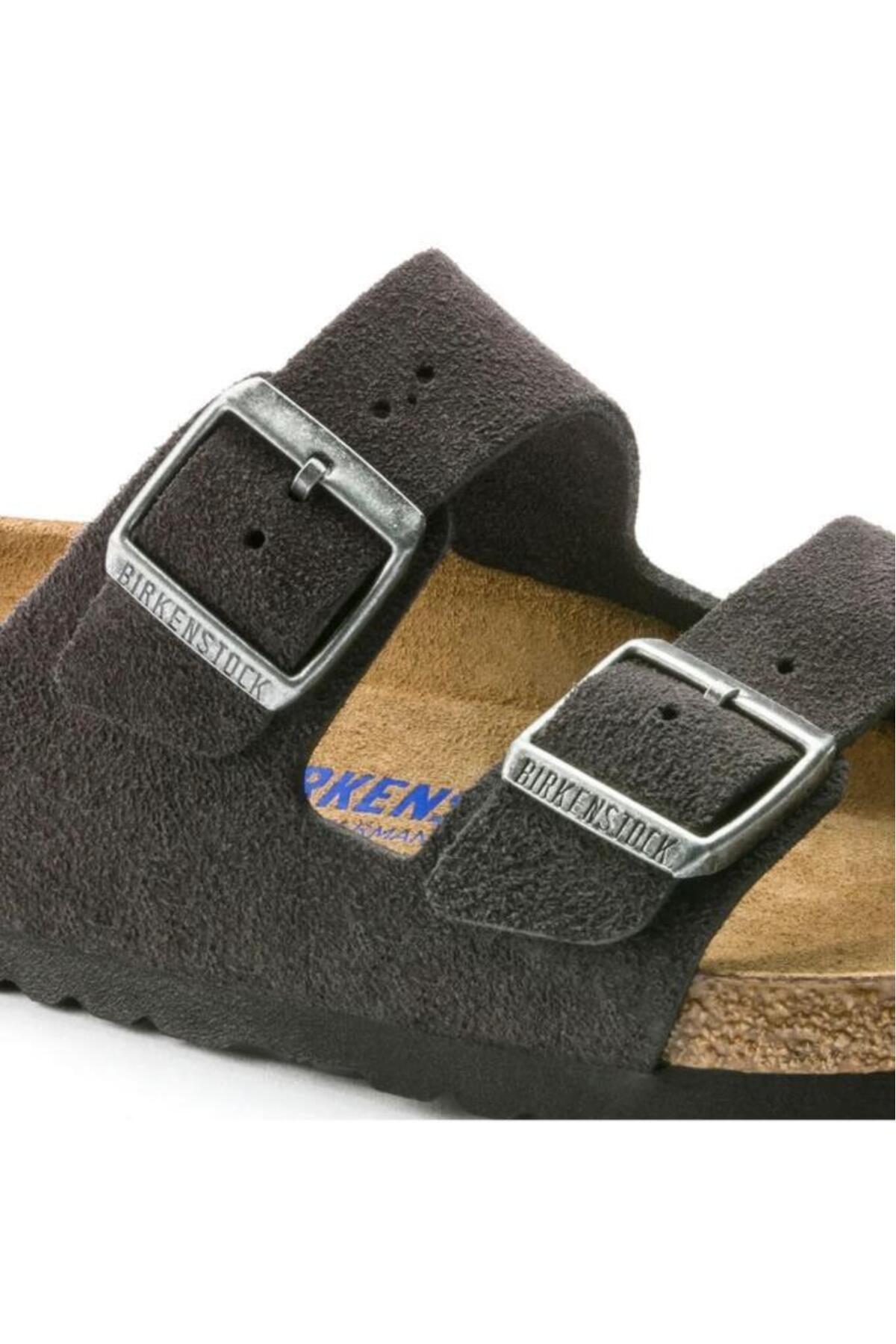 دمپایی بیرکن استاک زنانه پارچه خاکستری  Dama      لباس خانگی | Birkenstock ZNNPBC2021 - تصویر 3