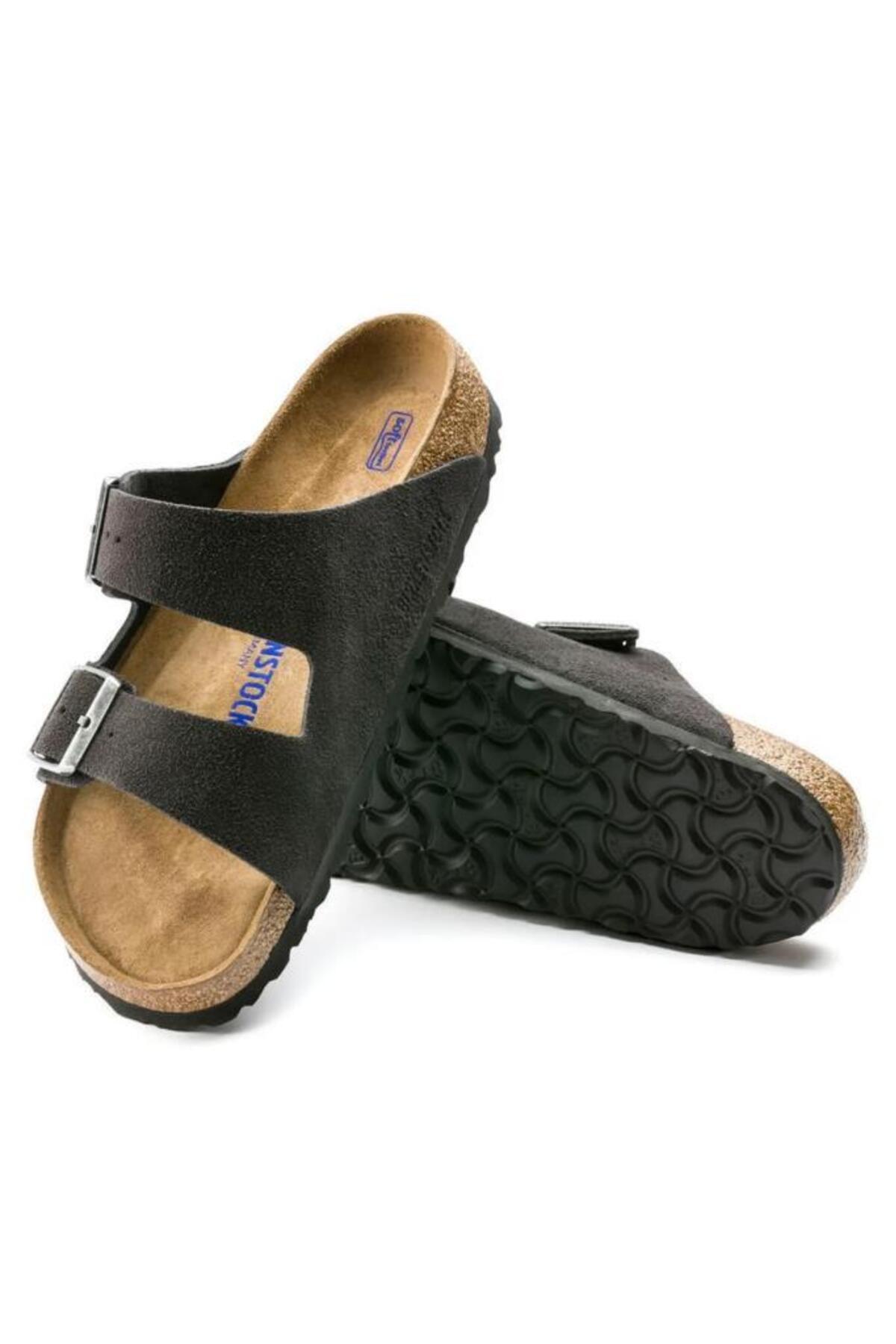 دمپایی بیرکن استاک زنانه پارچه خاکستری  Dama      لباس خانگی | Birkenstock ZNNPBC2021 - تصویر 5