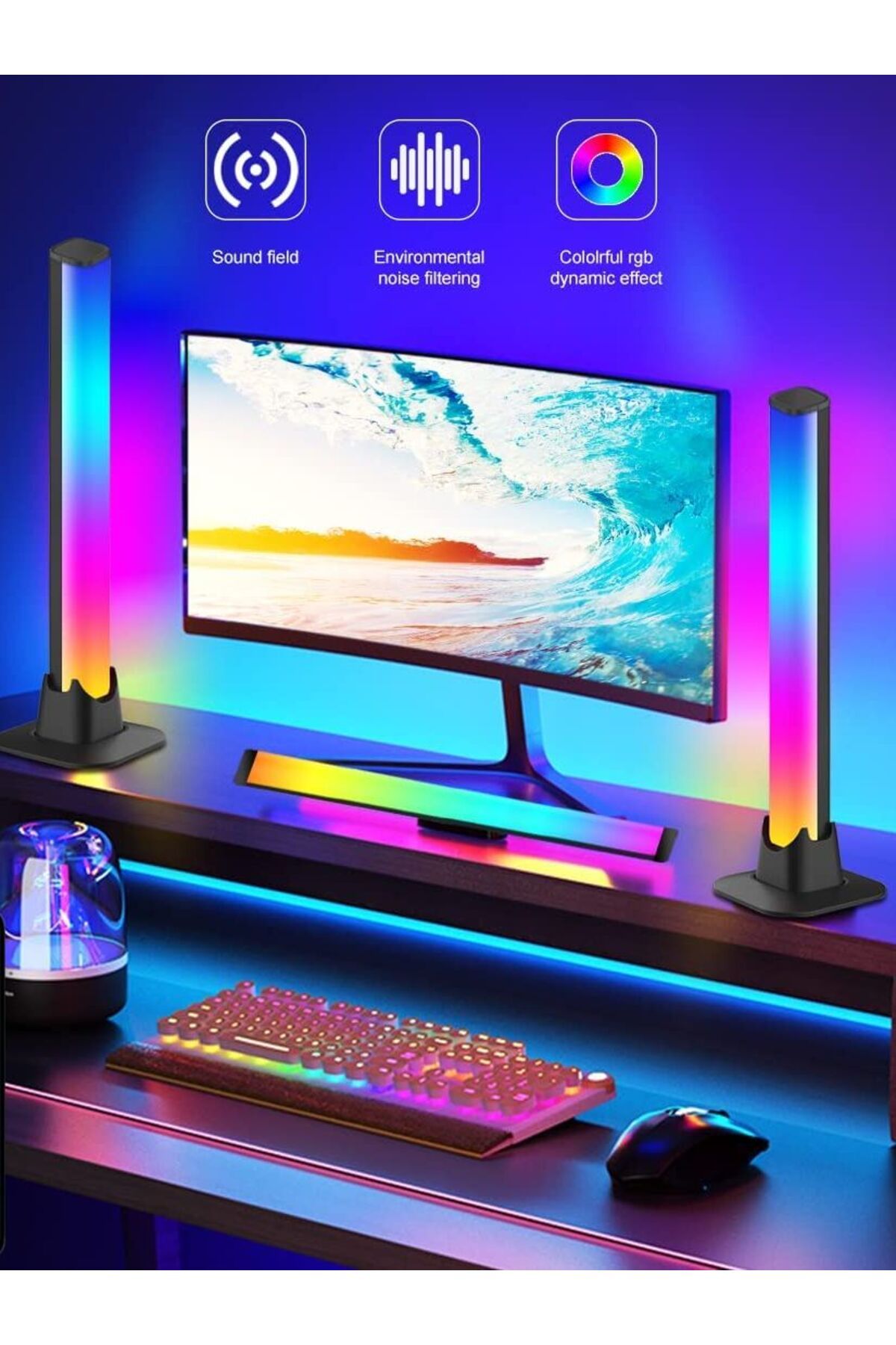 MtReal-Smart RGB LED Light Bars Night Light with Bluetooth APP Control Music Rhythm Lights Backlight for... 8