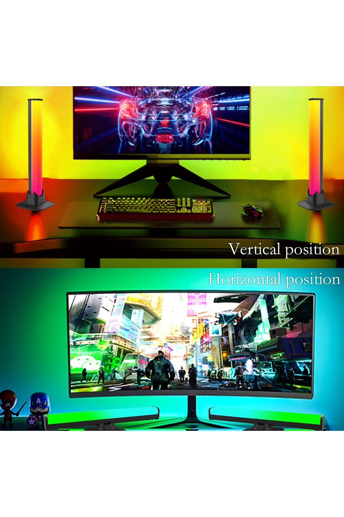 MtReal-Smart RGB LED Light Bars Night Light with Bluetooth APP Control Music Rhythm Lights Backlight for... 5