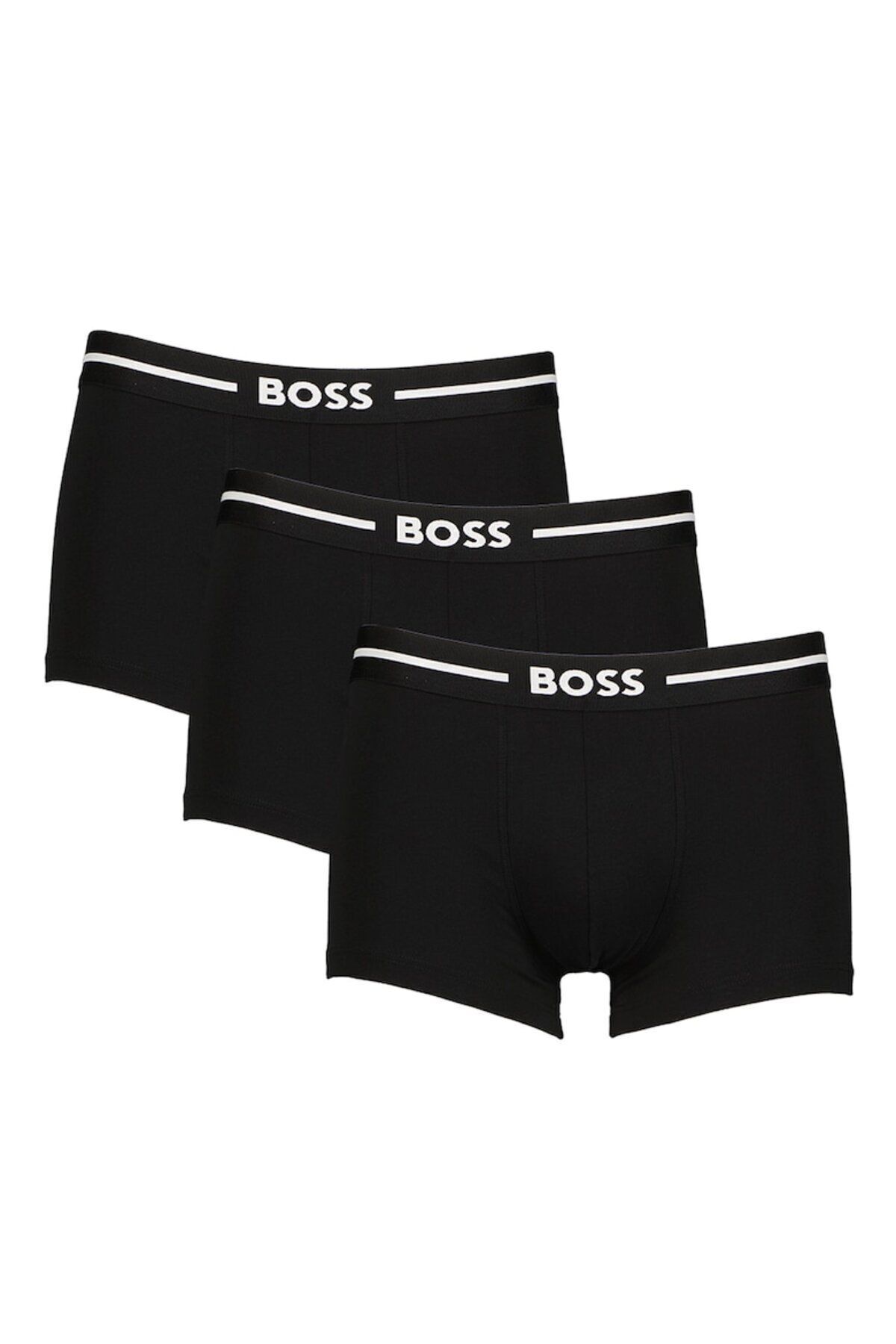 باس شورت باکسر مردانه طرح‌دار با لوگوی برند، کمر کشی مشکی، کد ۵۰۵۱۰۶۸۷-۰۰۱