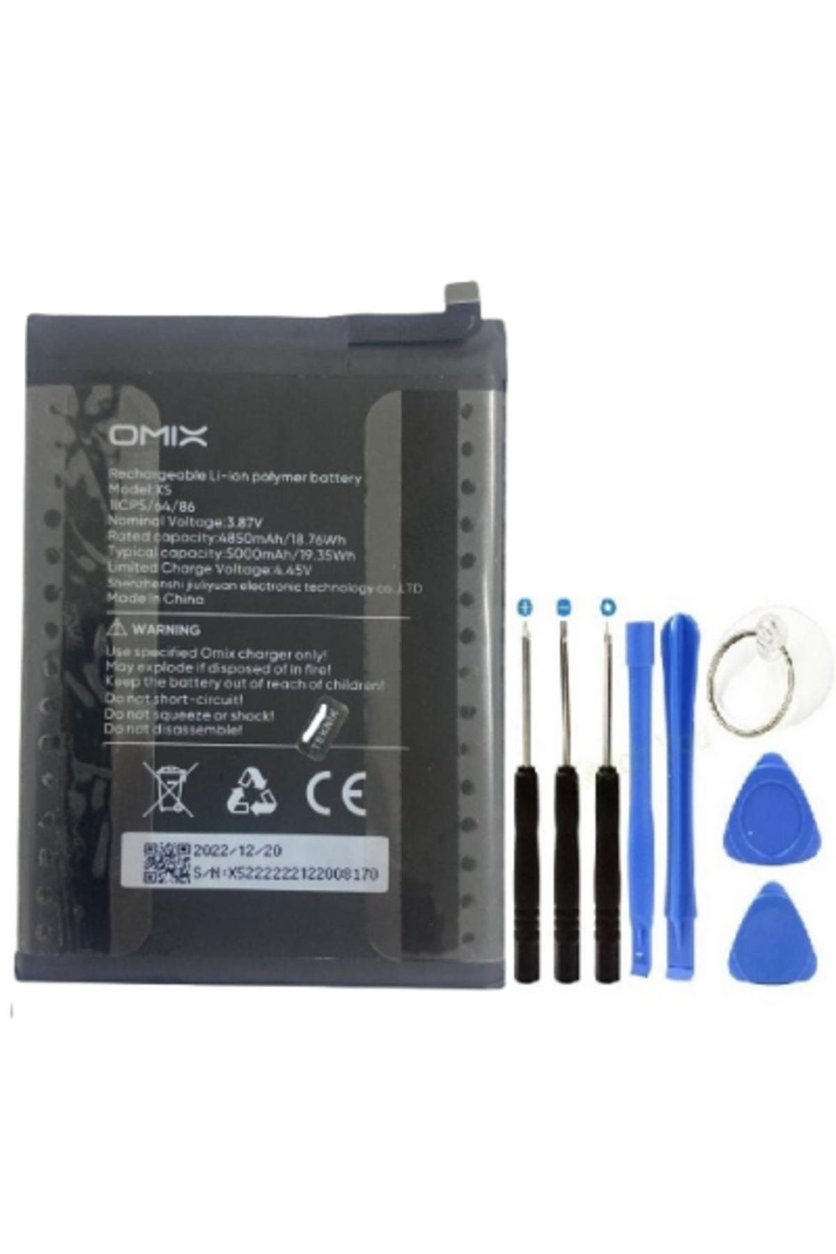 SenalStore Omix X5 Pil Batarya +Tamir Set 5000 mAh