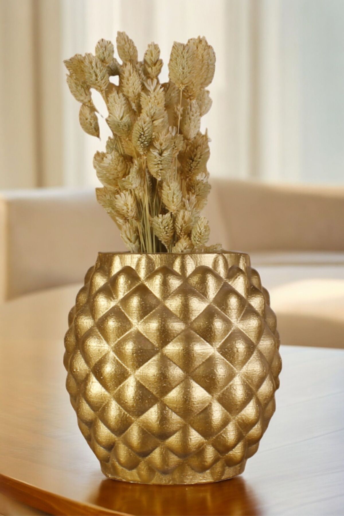 Decorative Vase Handmade Gold Color Model 38