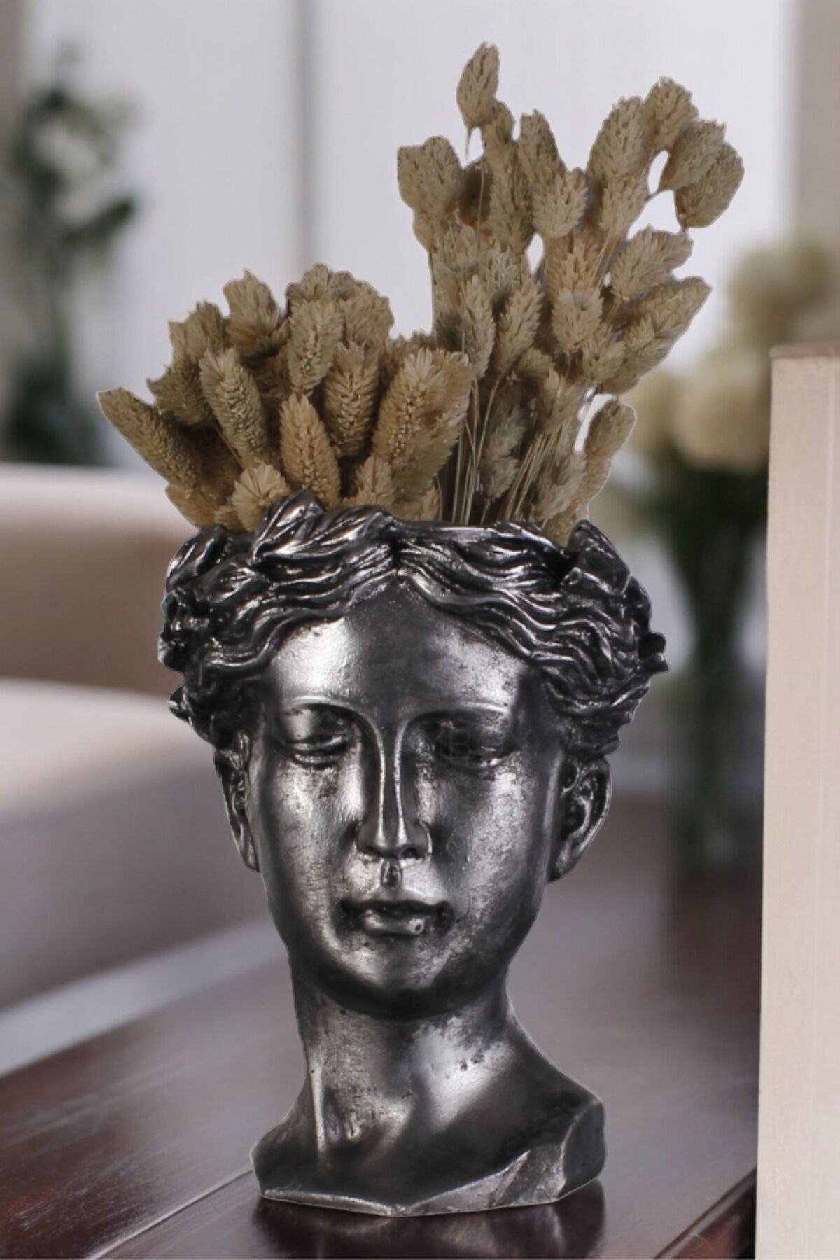 Decorative Vase Handmade Silver Antique Color Model 37