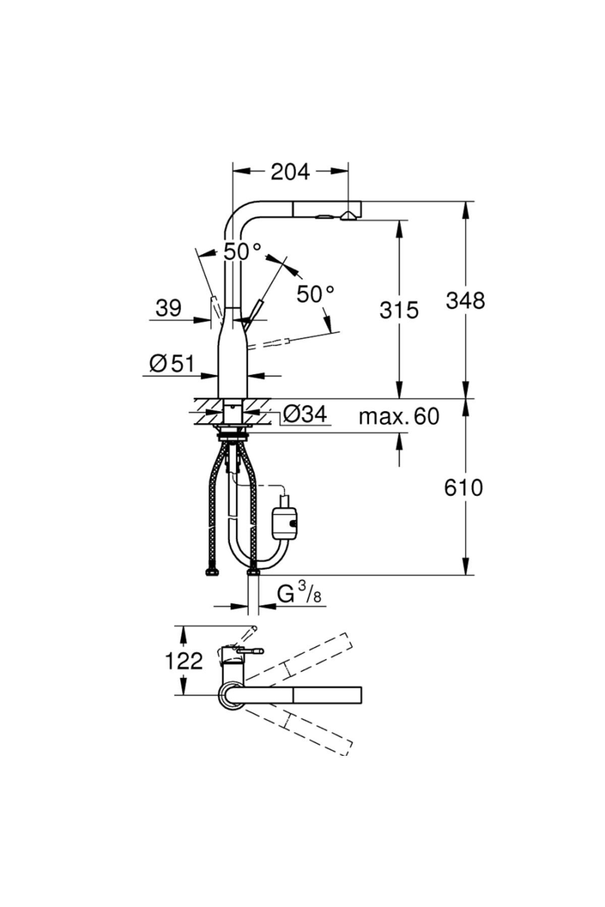 Grohe-Essence Single Control Sink Faucet - 30270al0 2