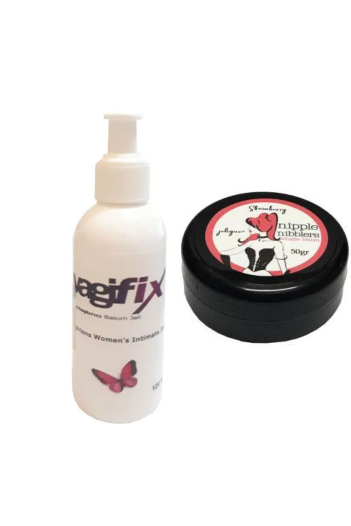 vagifix Tingle Balm 50 ml Göğüs Uyarıcı Bakım Kremi Çilek Aromalı + Genital Bakım Kremi 120 Ml