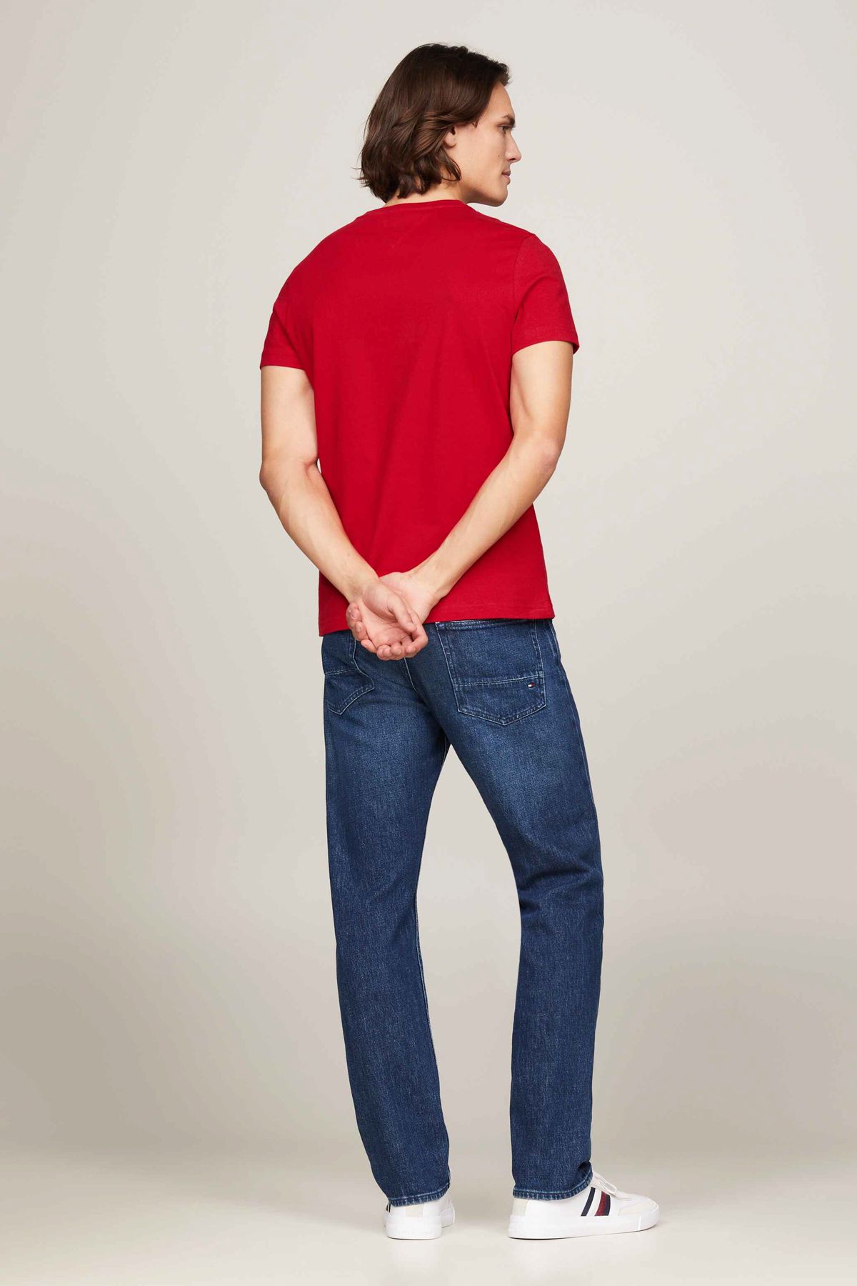 تی شرت قرمز مردانه چاپی آرم تامی Tommy Hilfiger