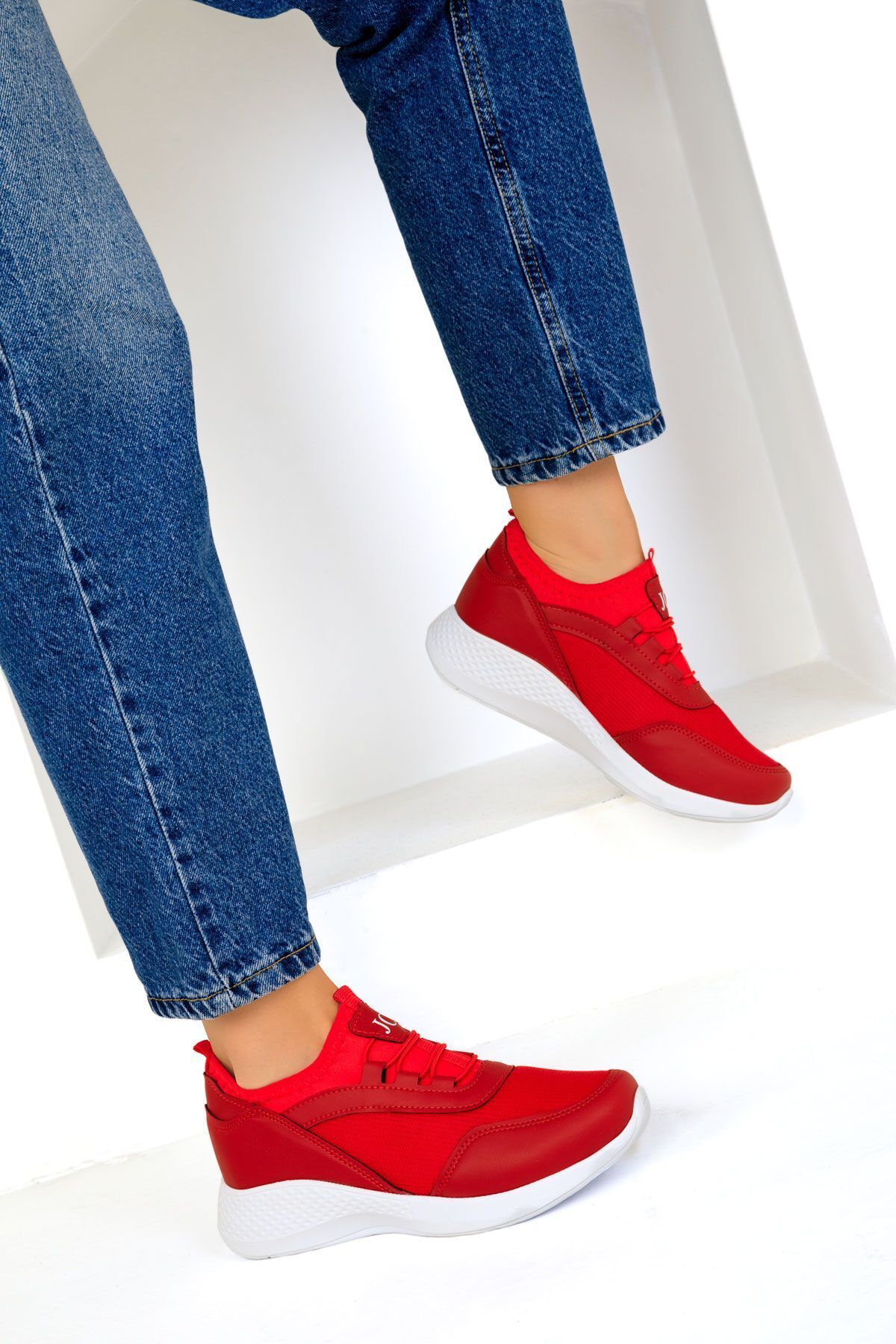 SOHO-Damen Sneaker 15226 - Rot und Weiß 3