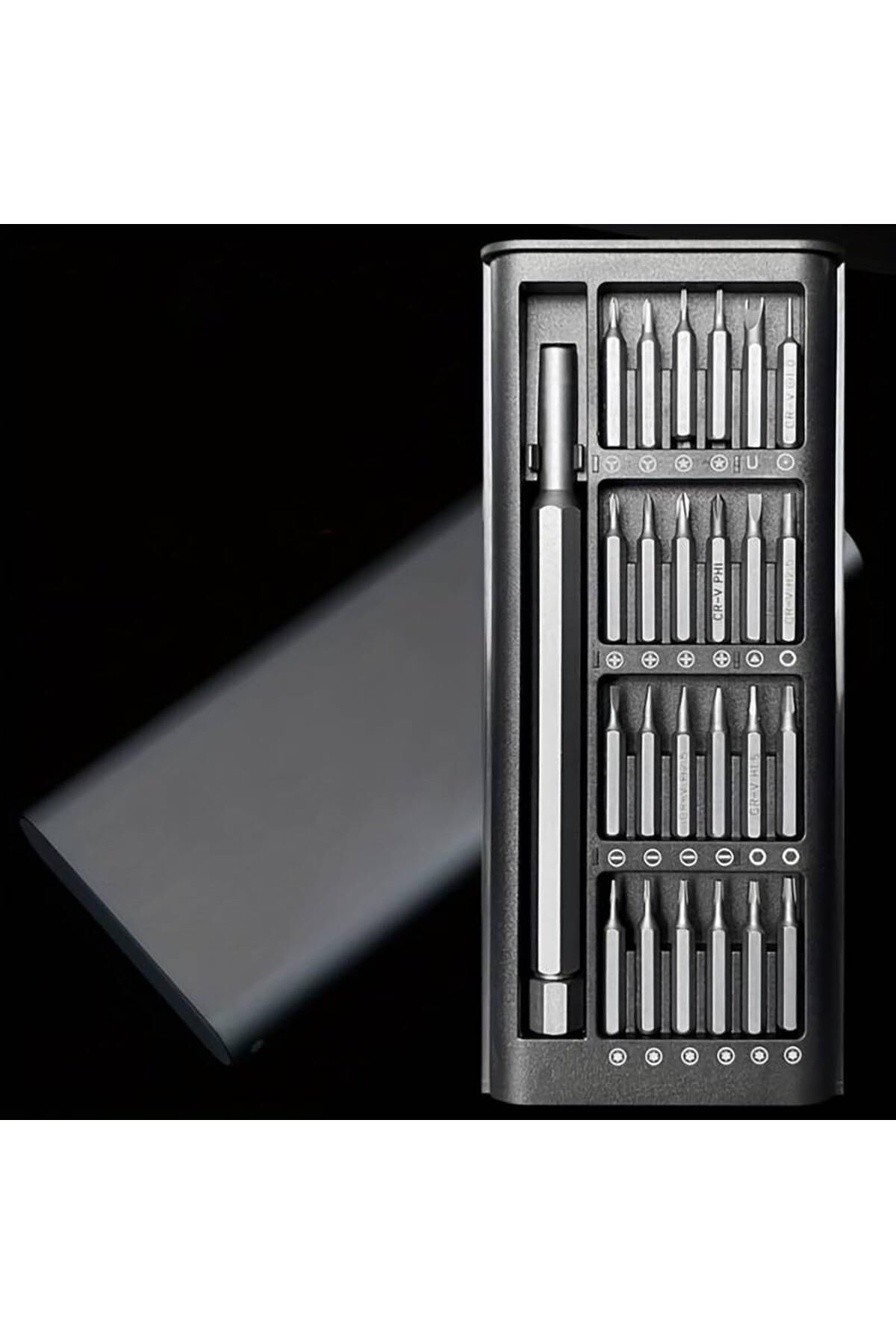 UDMK STORE Manyetik Hassas Tornavida Seti, 24 Parça, Mini Cep Tornavida Seti, Küçük Tamir Seti N