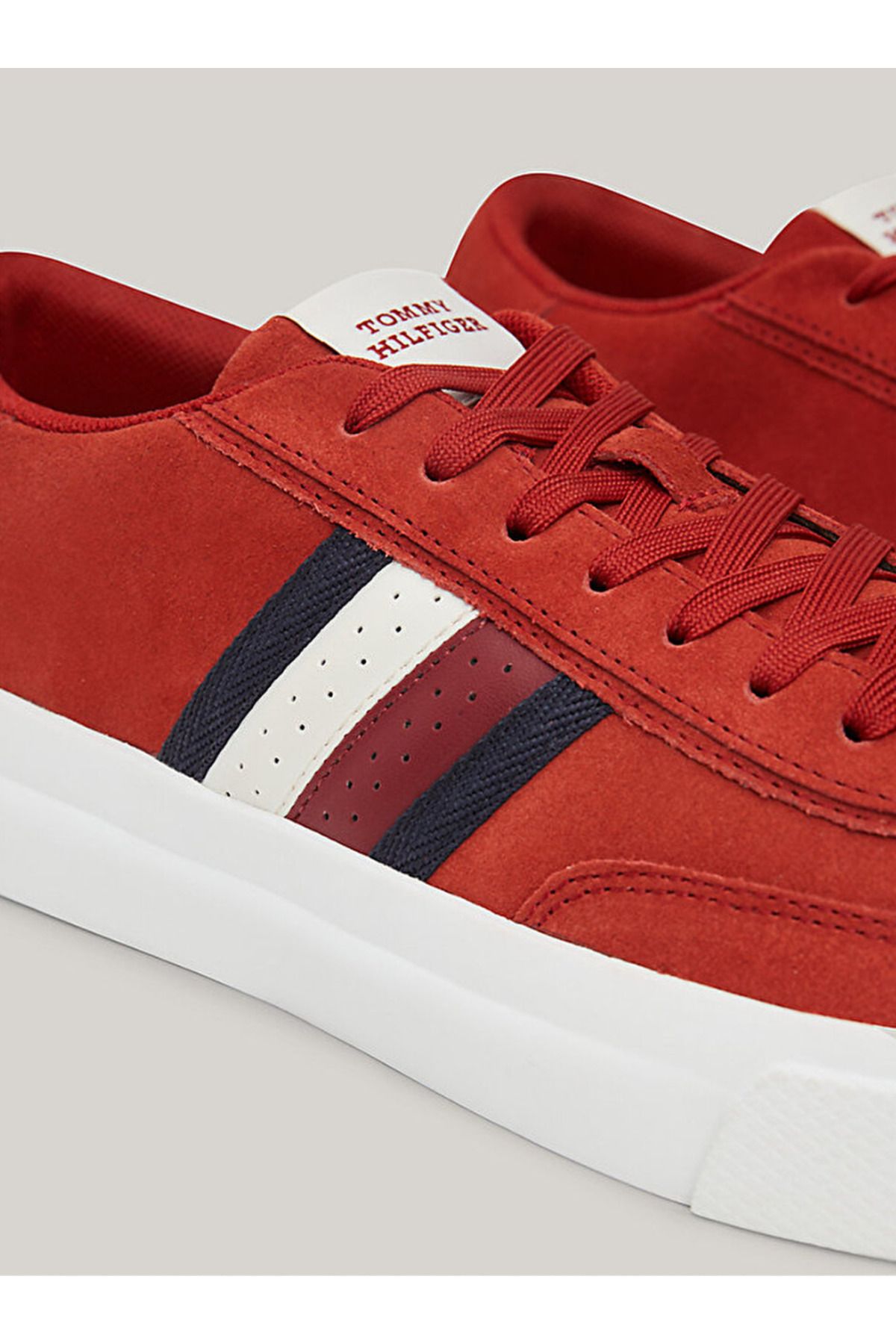 اسنیکر مردانه مربیان SUDE CUPSOLE LOGO اورجینال Tommy Hilfiger