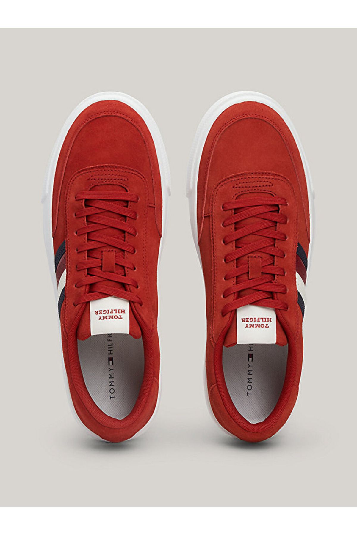 اسنیکر مردانه مربیان SUDE CUPSOLE LOGO اورجینال Tommy Hilfiger