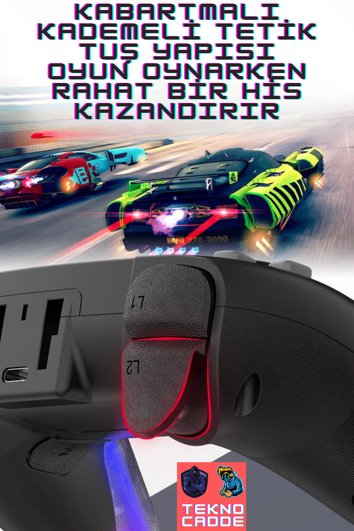 P07 PS4/SWİTCH/IOS/Android/PC Uyumlu RGB Bluetooth Joystick 6