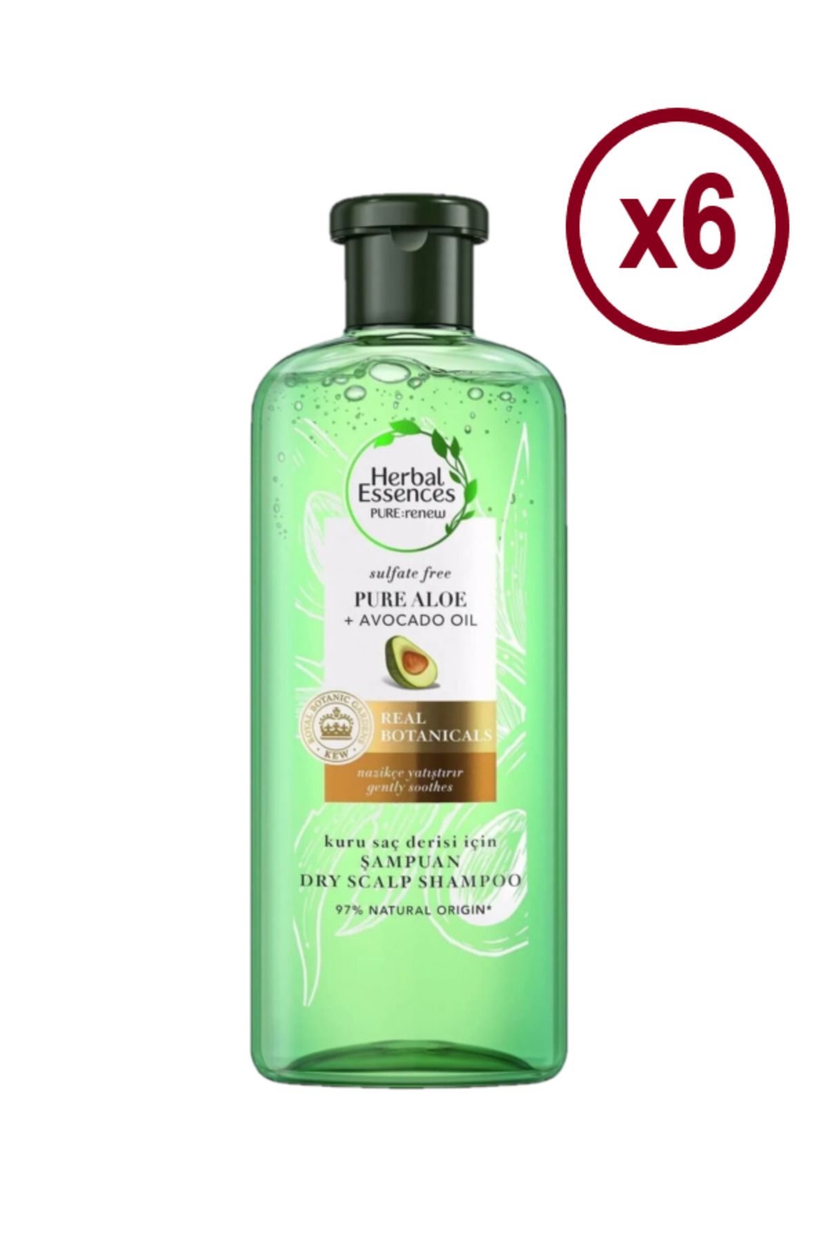 شامپو x6 عددی 380 میلی لیتری بدون سولفات آلوئه + آووکادو Herbal Essences