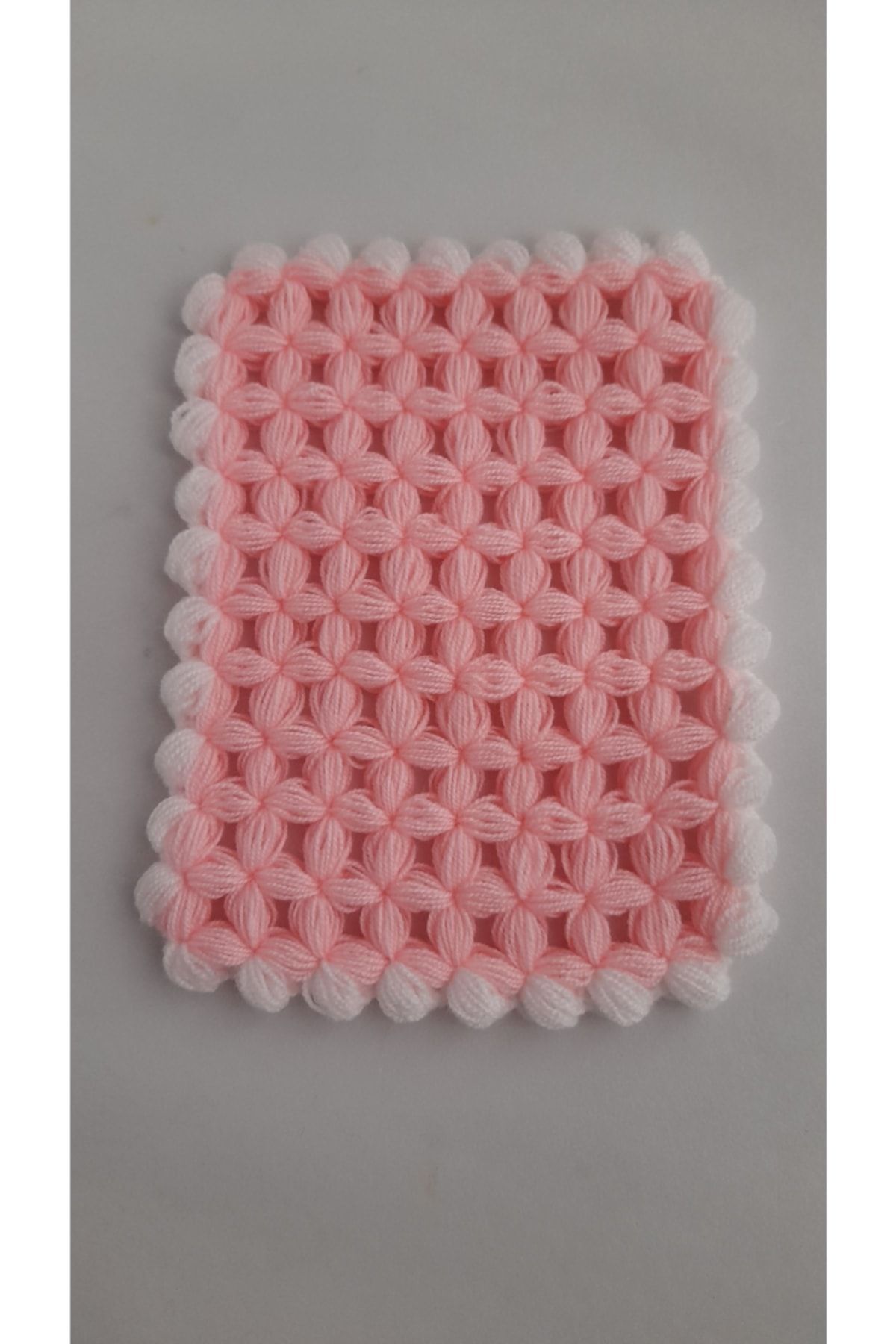 Ebrulisler El Örgüsü Pembe Çiçek Kız Bebek 2'li Banyo Lif Seti fotoğrafı 3 (önizleme)