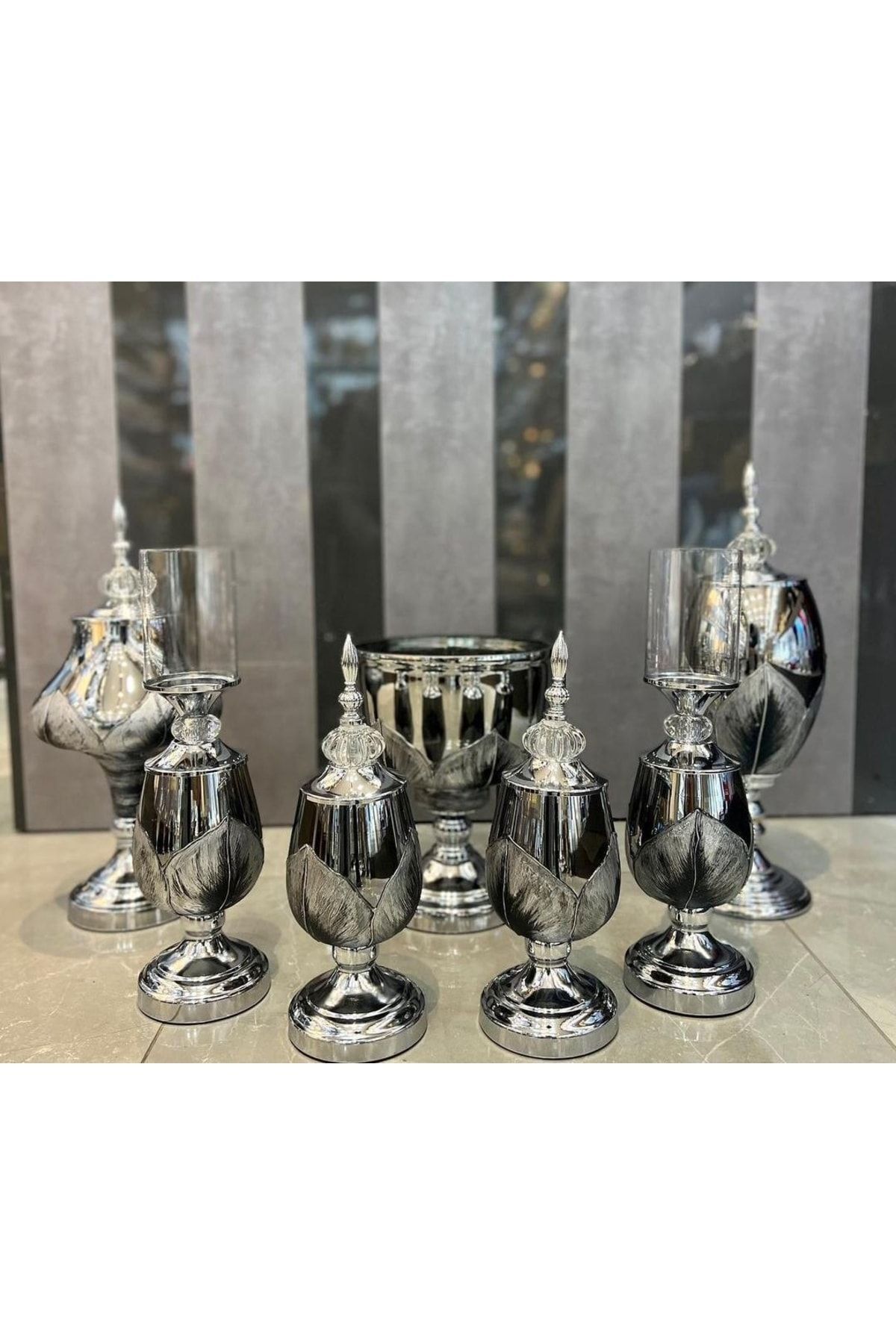 EVRA 7 Parça Cam Salon Seti Takımı Kod3089a