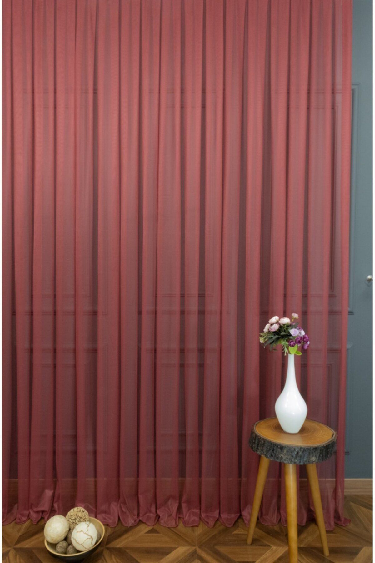 elision home Cortina Din Tul Burgundy Grek Fagure 300x260cm (1x2) Pliuri Rar Elıon00101 - 100 x 250