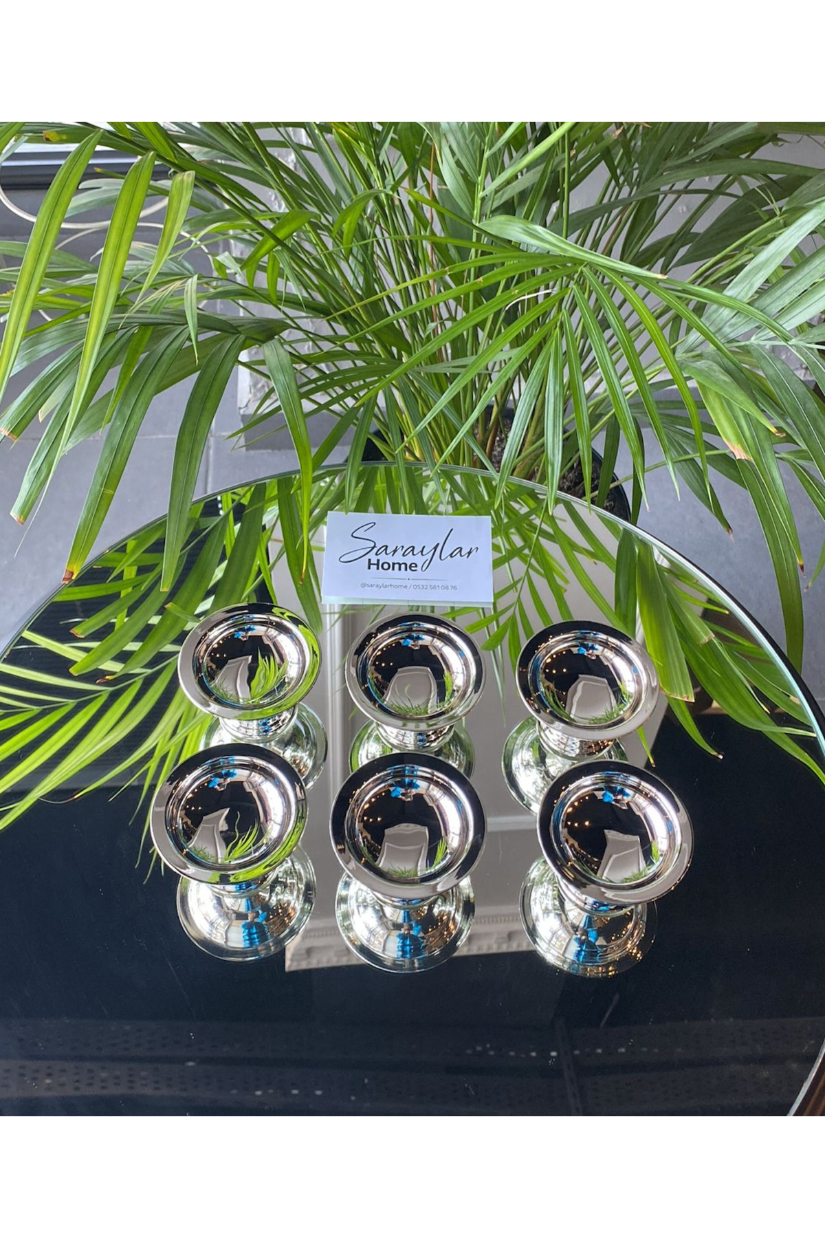 ABROZ HOME DESIGN Silver Plated 6-Piece Turkish Delight Bowl