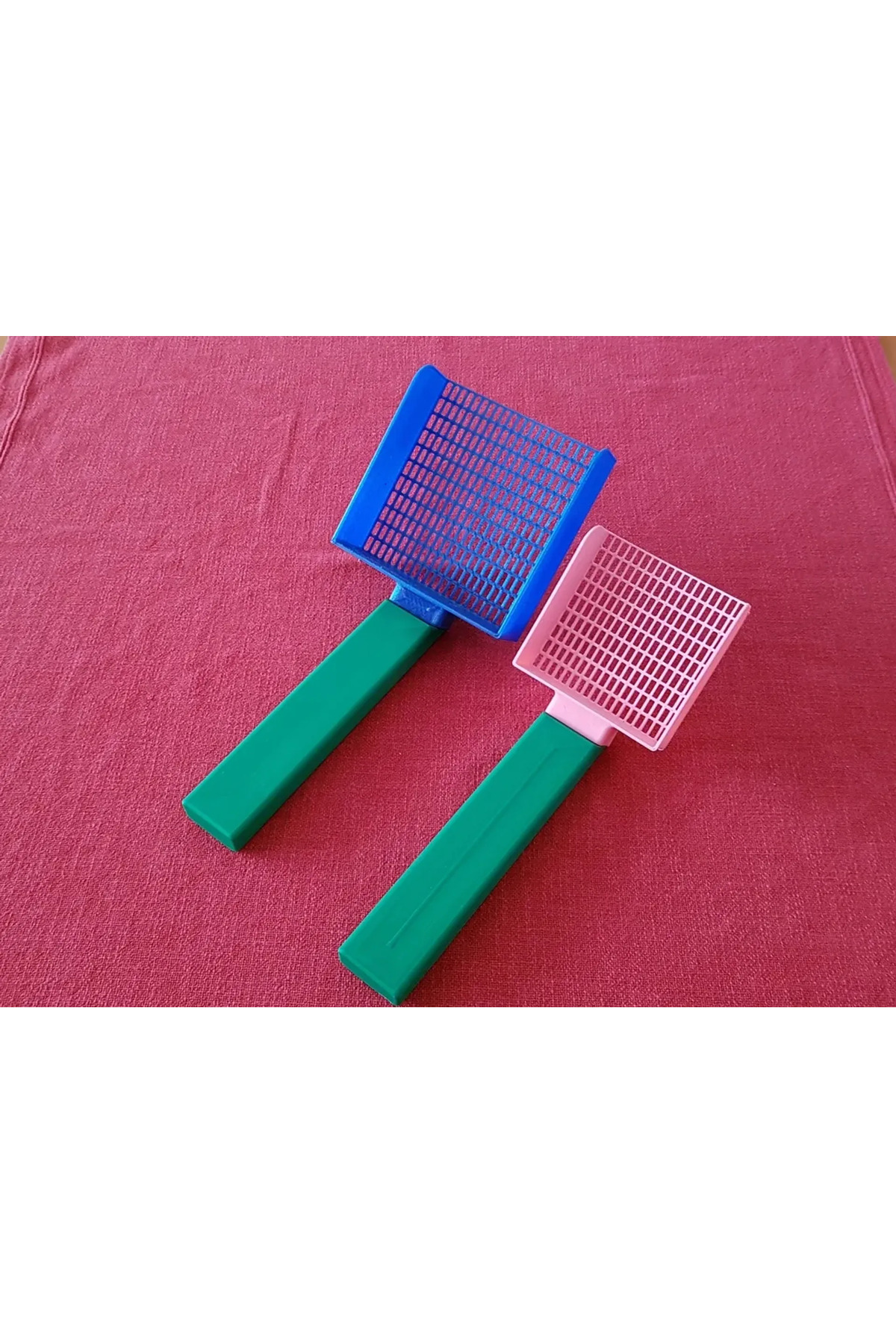 Kedi Kumu Küreği Seti Beyaz 2'li | Büyük Küçük Boy