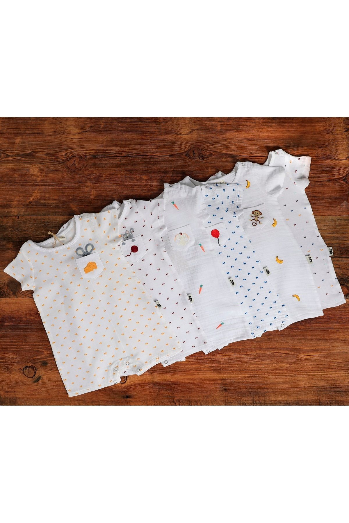 بادی نوزادی پسرانه – دخترانه زرد Be'Calm | 1296-T-PCKT اورجینال - تصویر 3