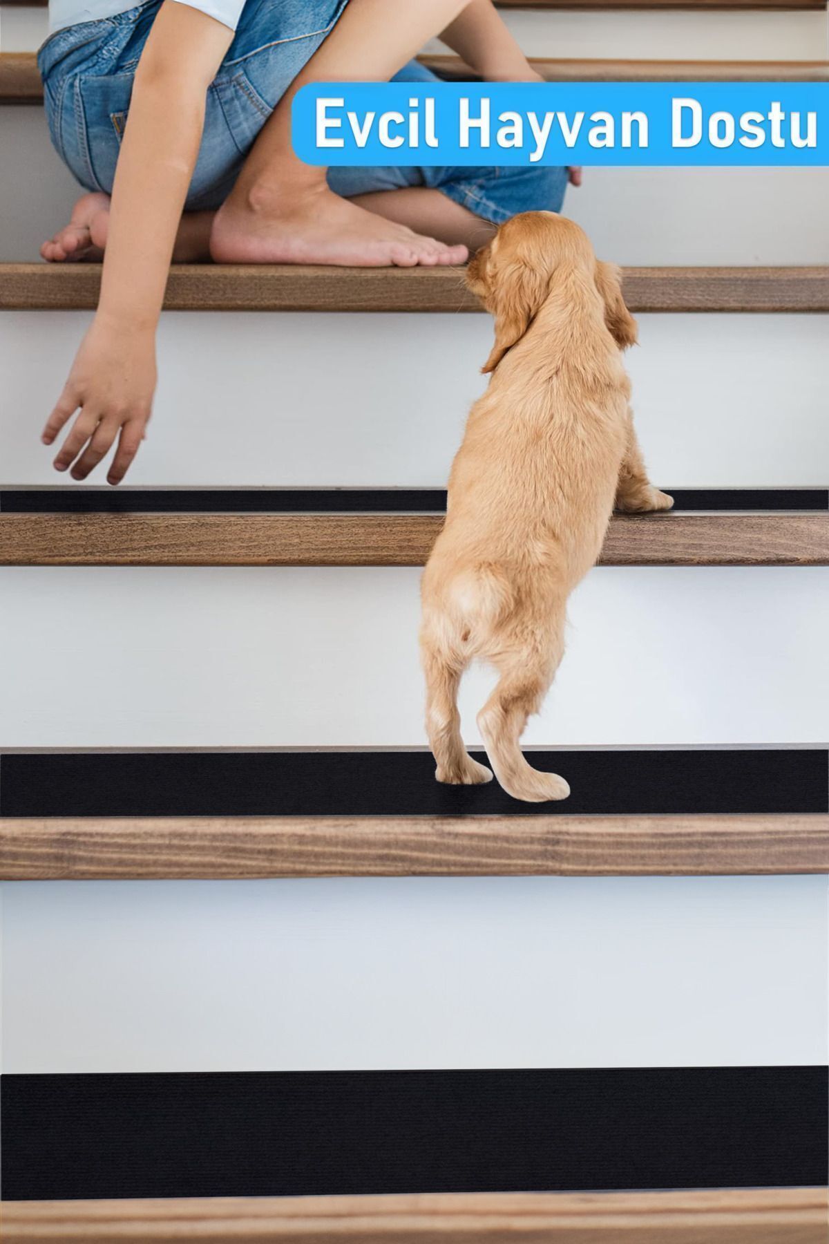 Stepmat-Black Halifleks Stair Step and Mat - Rip Carpet with Non-Slip Base 7