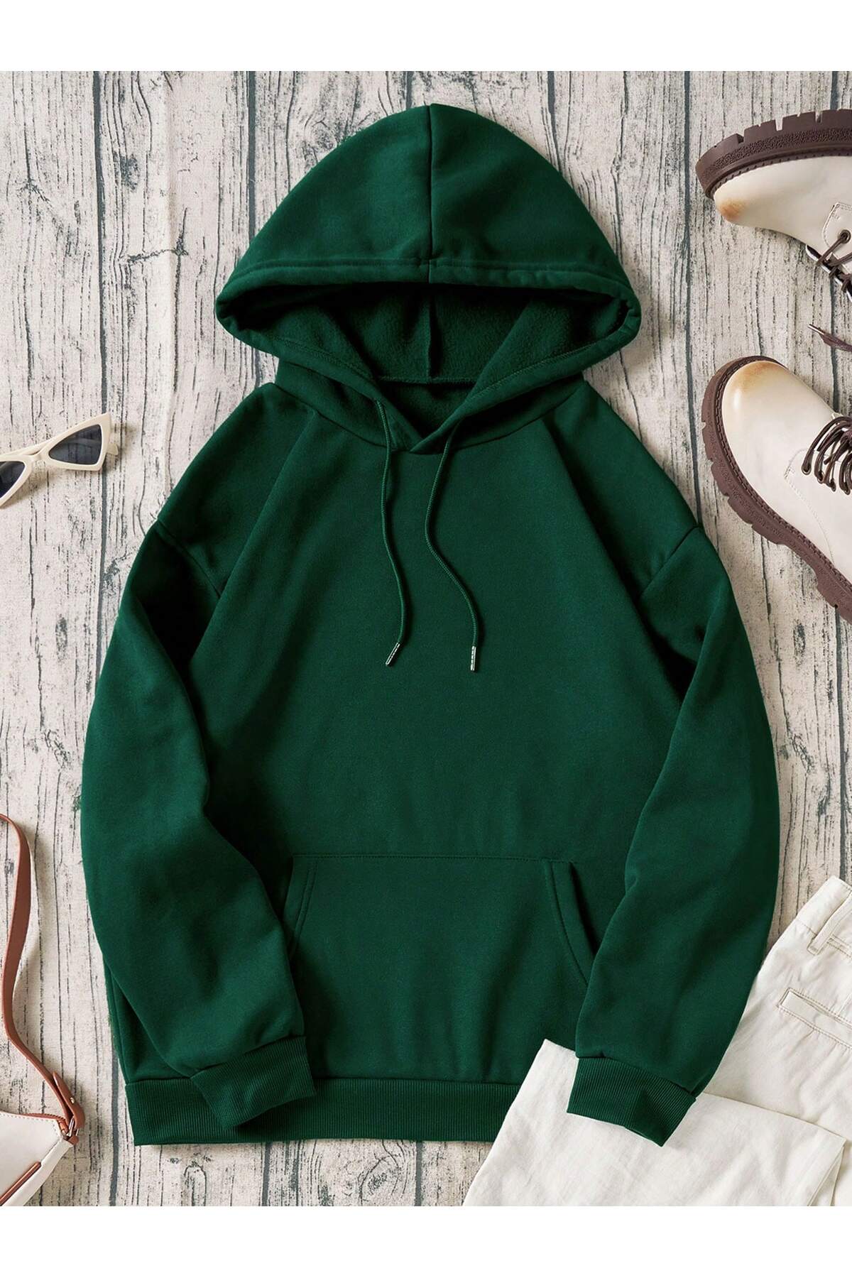 EYAX MODA Unısex Rahat Kesim Sweatshirt- Kapüşonlu Sweatshirt