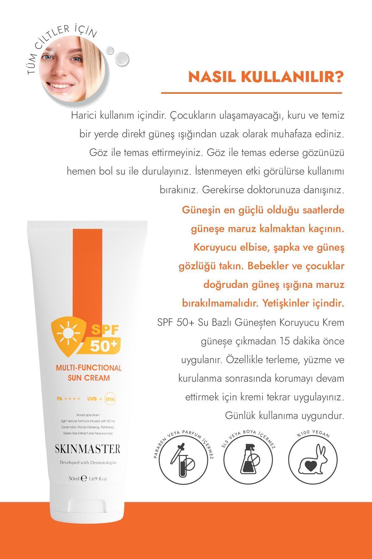 SPF 50+ Çok Fonksiyonlu Nemlendirici ve Bariyer Onarıcı Güneş Kremi | Yeni Nesil Filtre