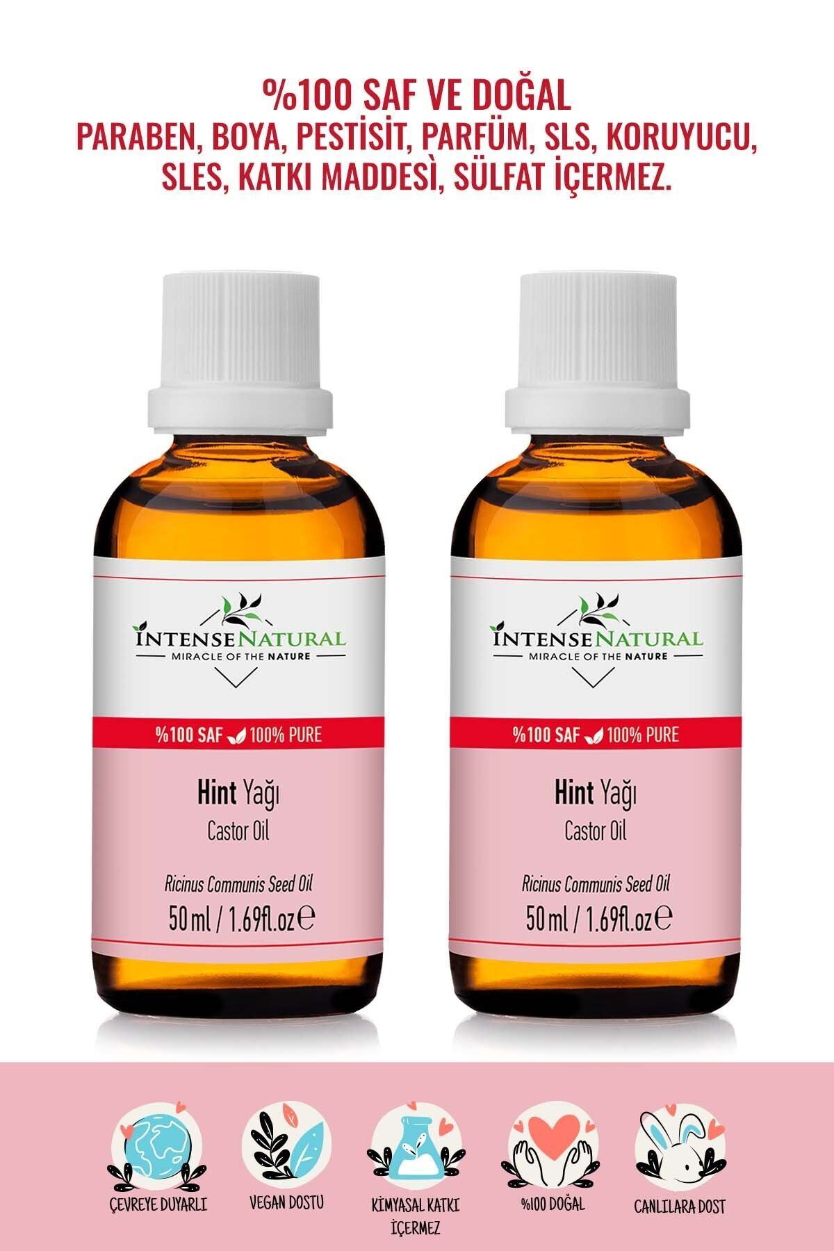 روغن کرچک پرس سرد 50 میلی لیتر x 2 روغن کرچک 100% خالص و طبیعی İntense Natural
