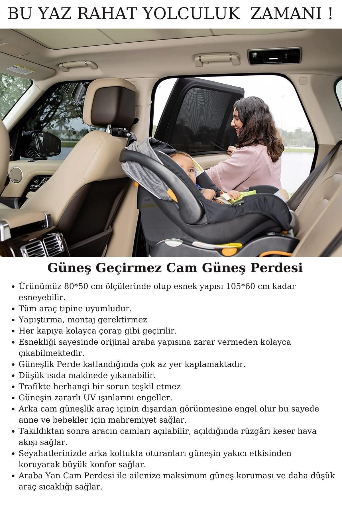 EMROSKE Araba Araç Oto Yan Cam Güneşlik Örtü Perde Kılıf Güneşliği Araba Anne Bebek Emzirme Perdesi fotoğrafı 7 (önizleme)