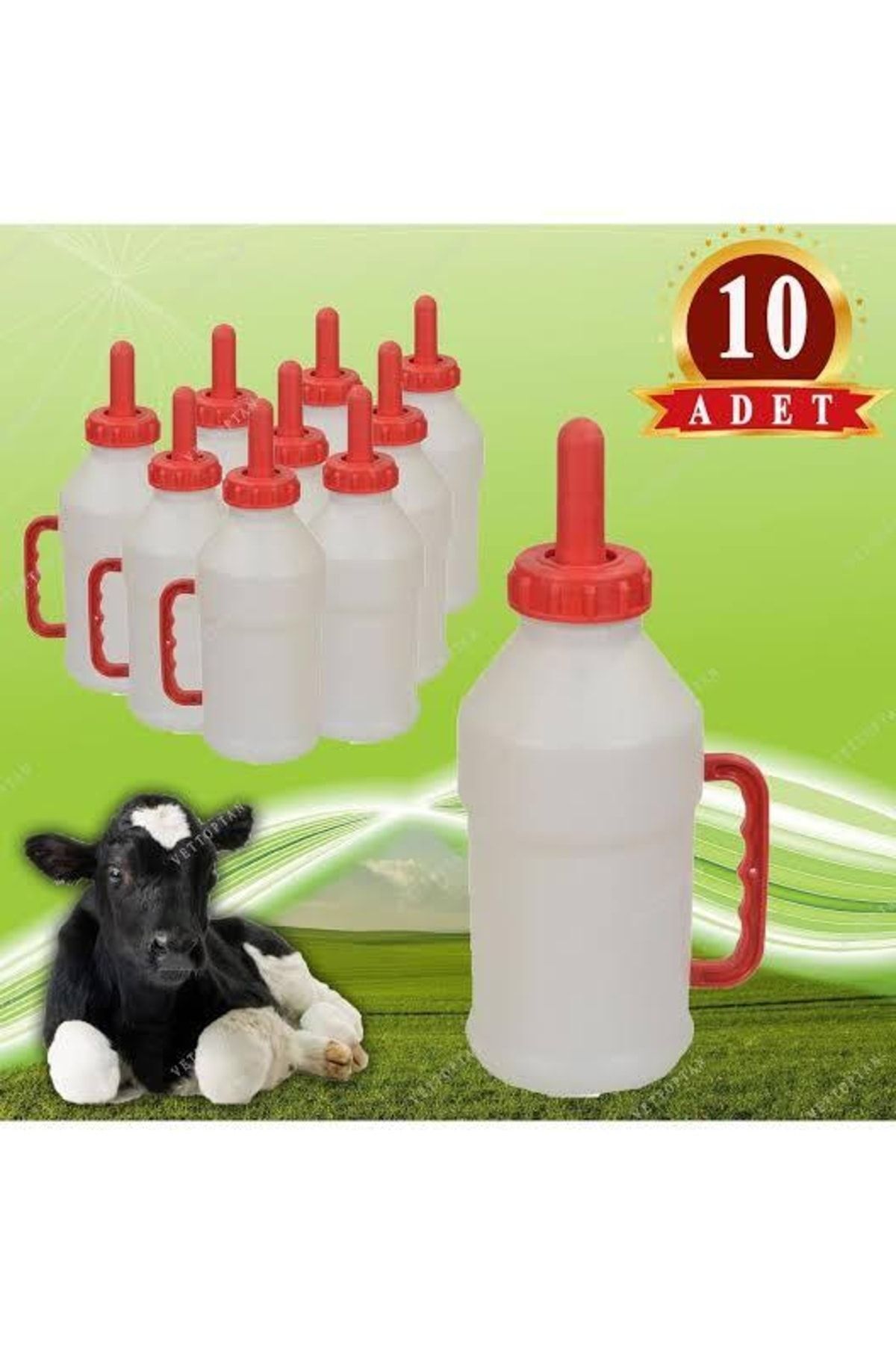 10 Adet Buzağı Emzirme Biberonu 2,5 Lt