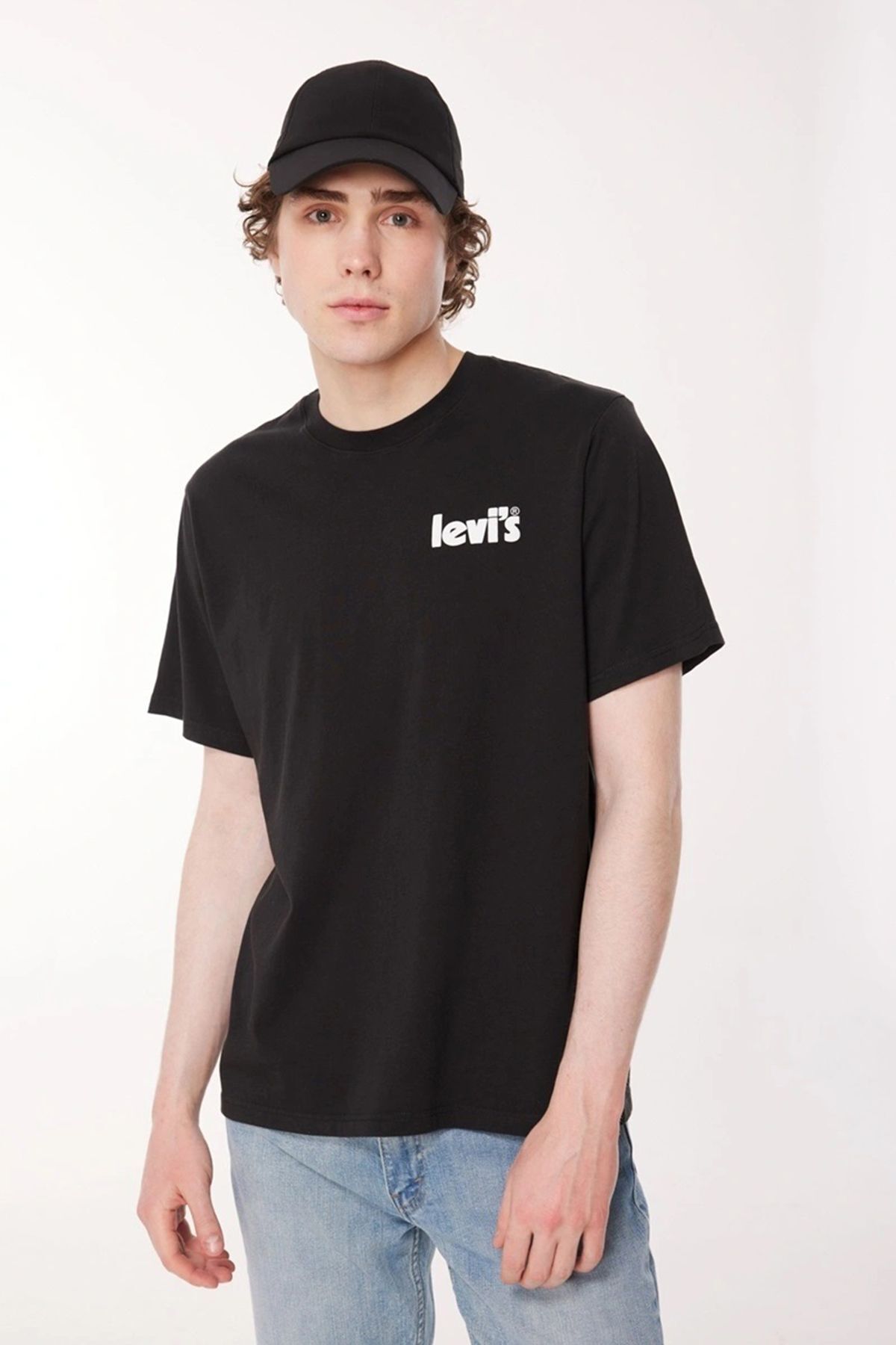 تی شرت لیوایز مردانه 100% پنبه مشکی  طرح دار Relaxed/ریلکس    Relaxed/ریلکس Daily/روزانه | Levi's A2082-0146 TR - تصویر 2