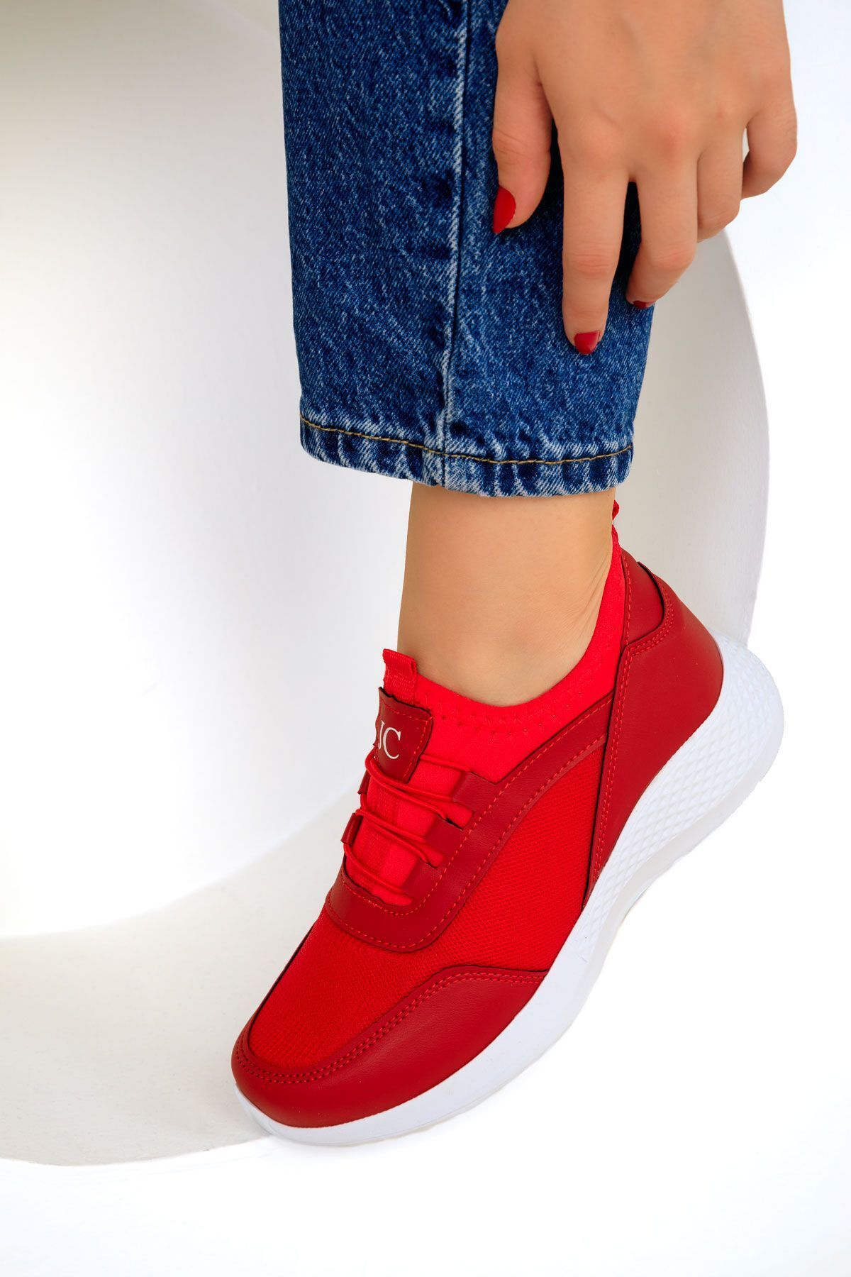 SOHO-Damen Sneaker 15226 - Rot und Weiß 5