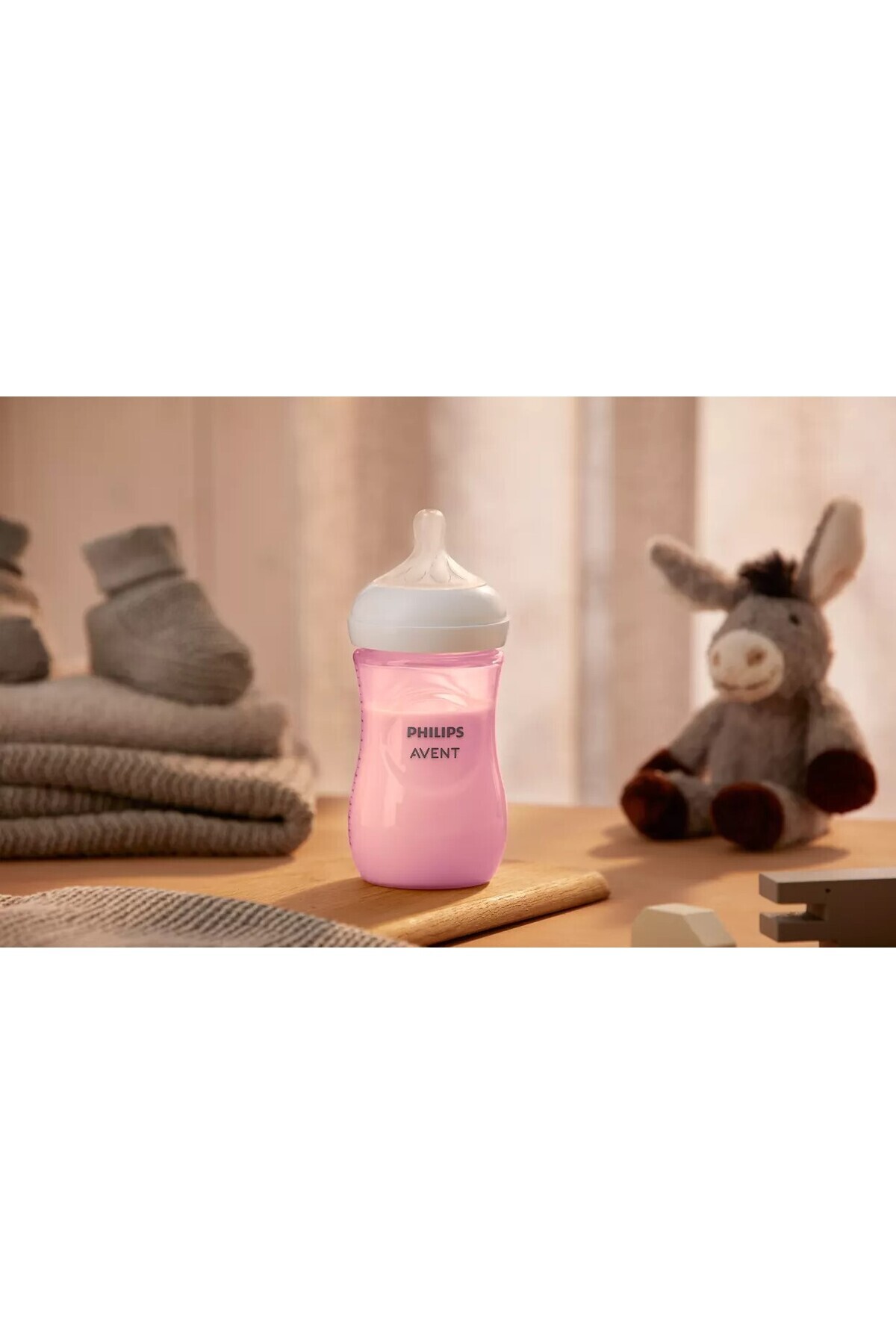 Philips Avent Natural Response PP Pembe Biberon 1+ Ay 260 ml SCY903/11 fotoğrafı 4 (önizleme)